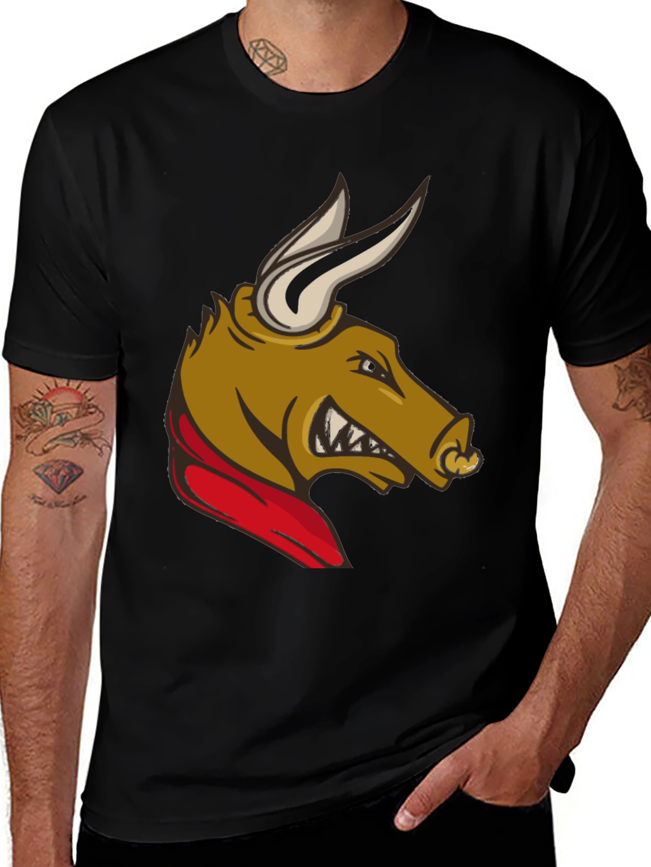 Mens Graphic Tee - Angry Boar Design