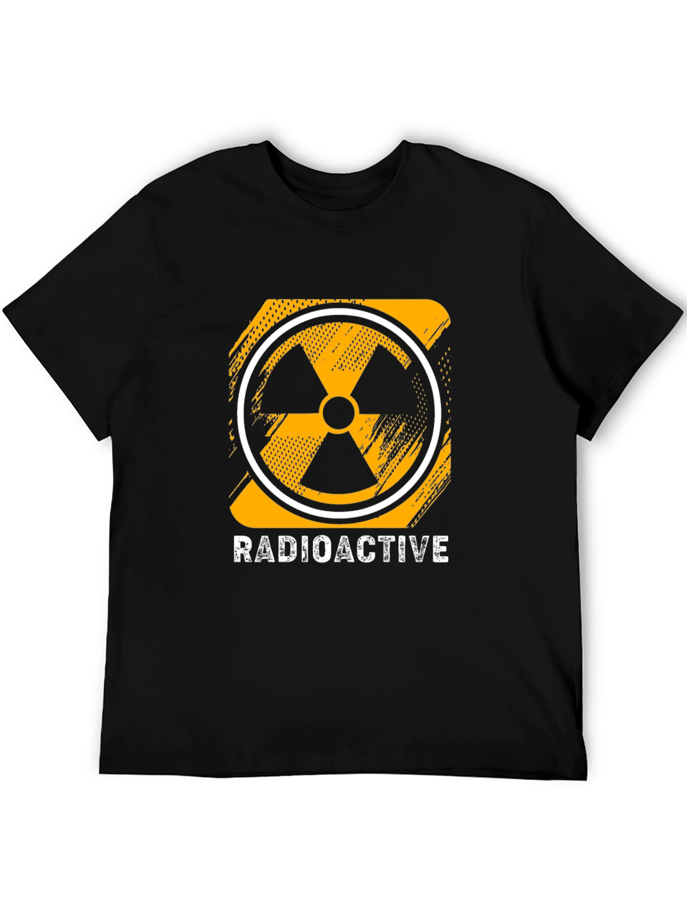 Radioactive Symbol Graphic Print Black T-Shirt