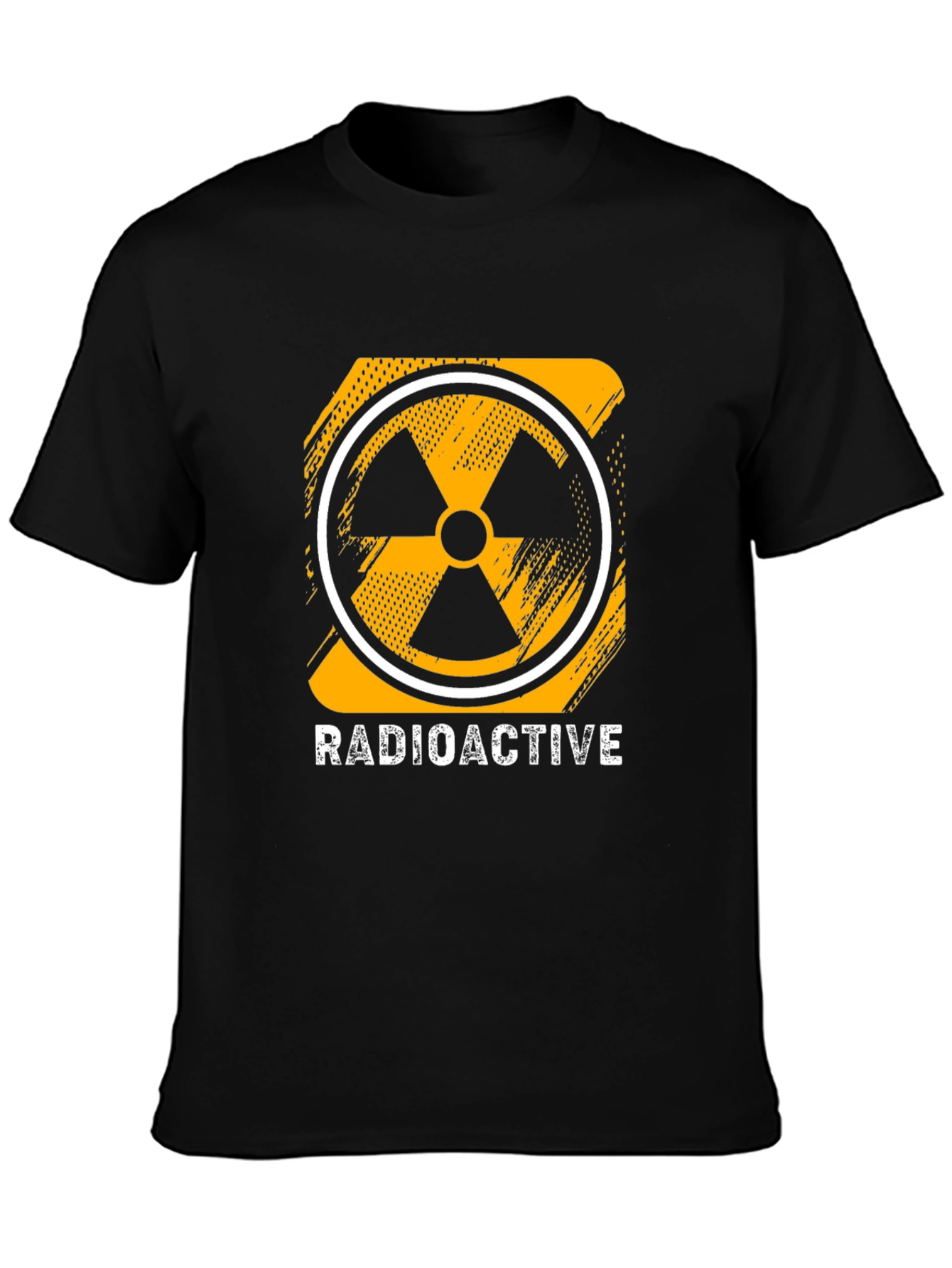 Radioactive Symbol Graphic Print Black T-Shirt