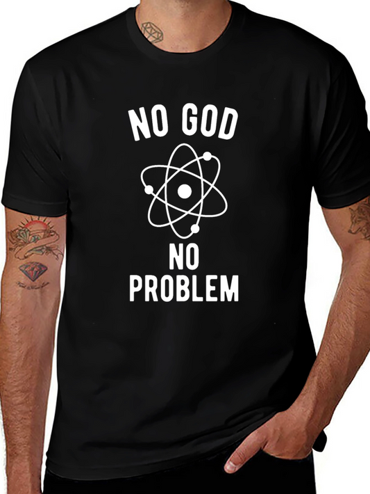 No God No Problem T-Shirt - Atheist Science Tee