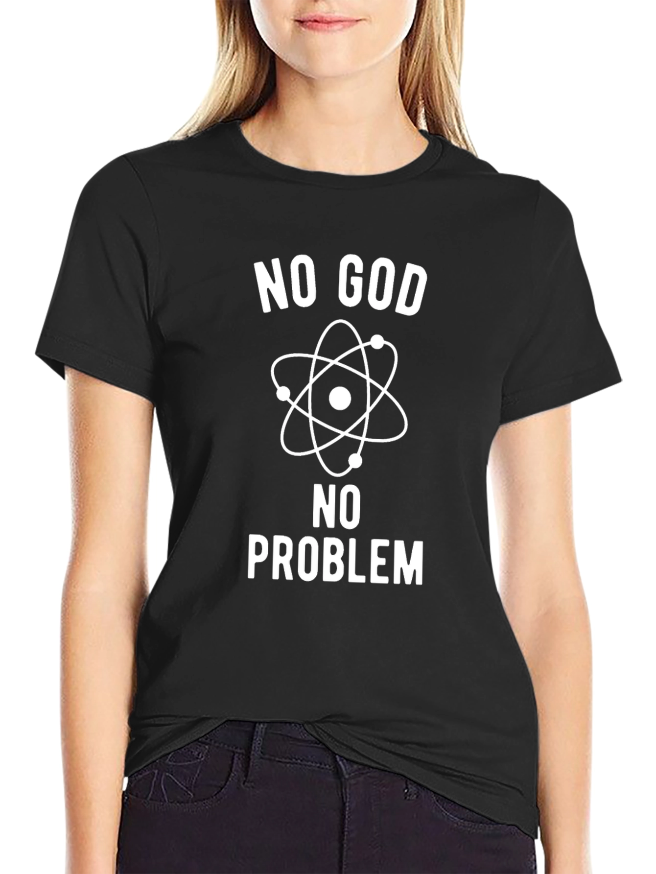 No God No Problem T-Shirt - Atheist Science Tee