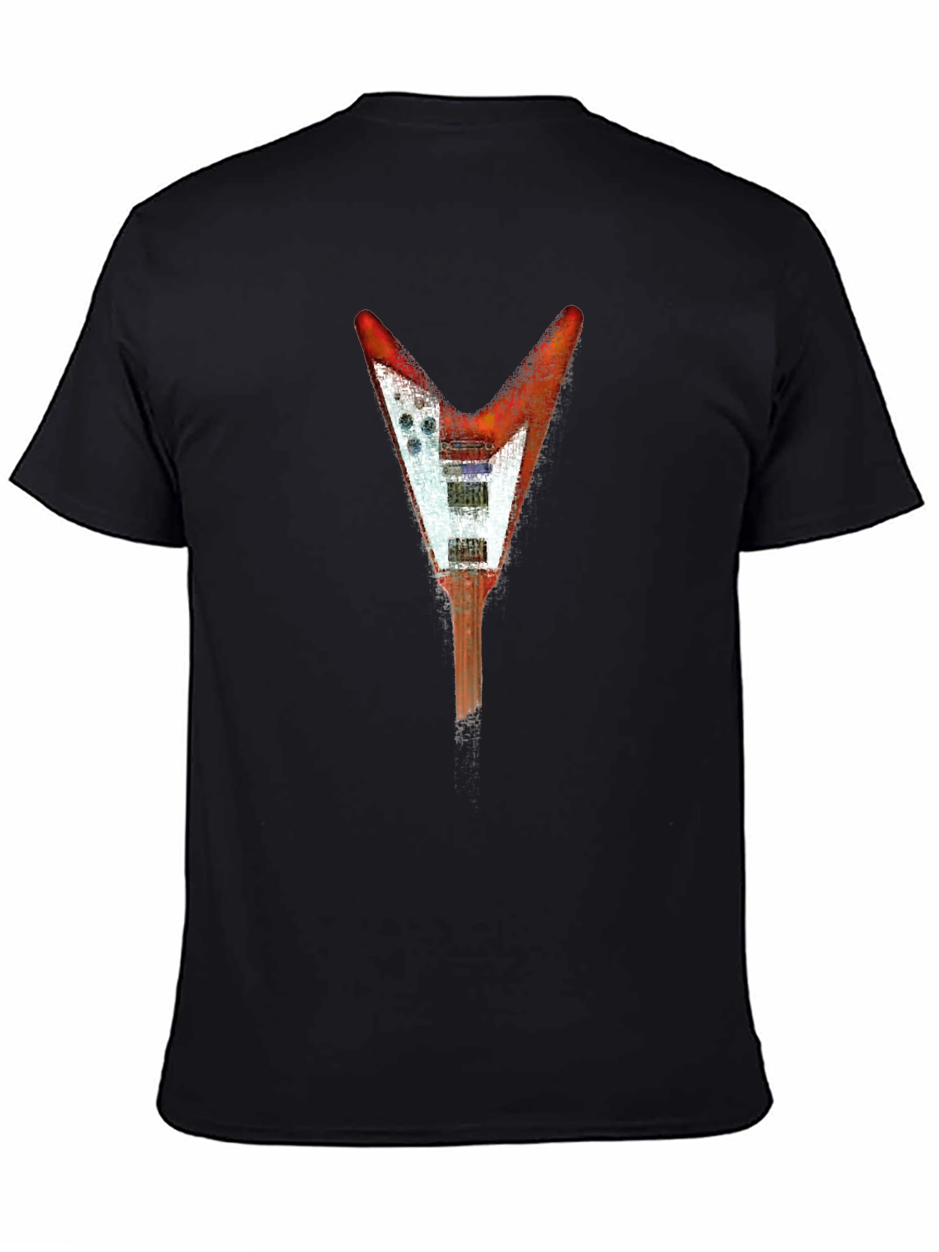 Flying V Guitar Graphic Tee - Rock Style