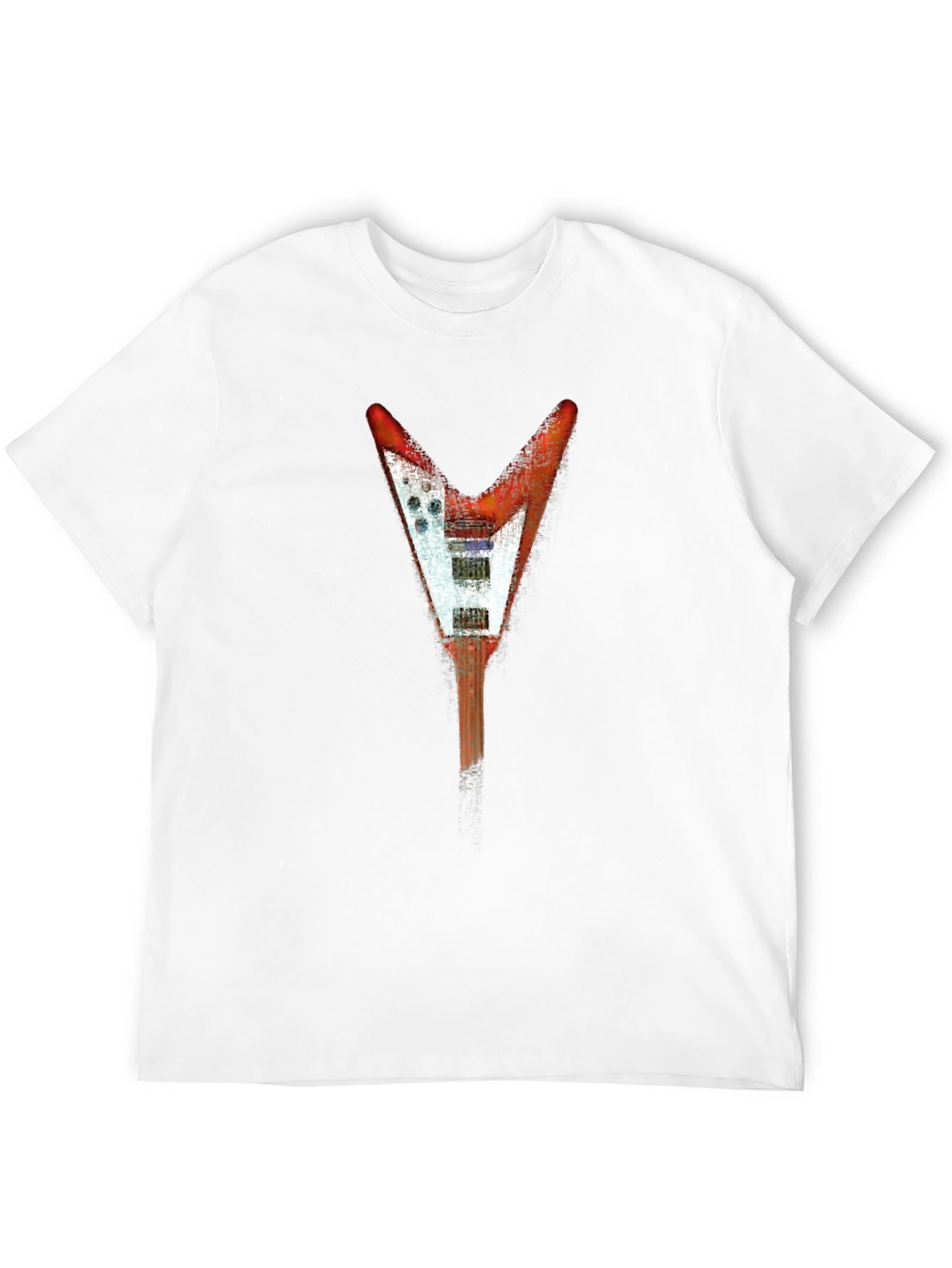 Flying V Guitar Graphic Tee - Rock Style