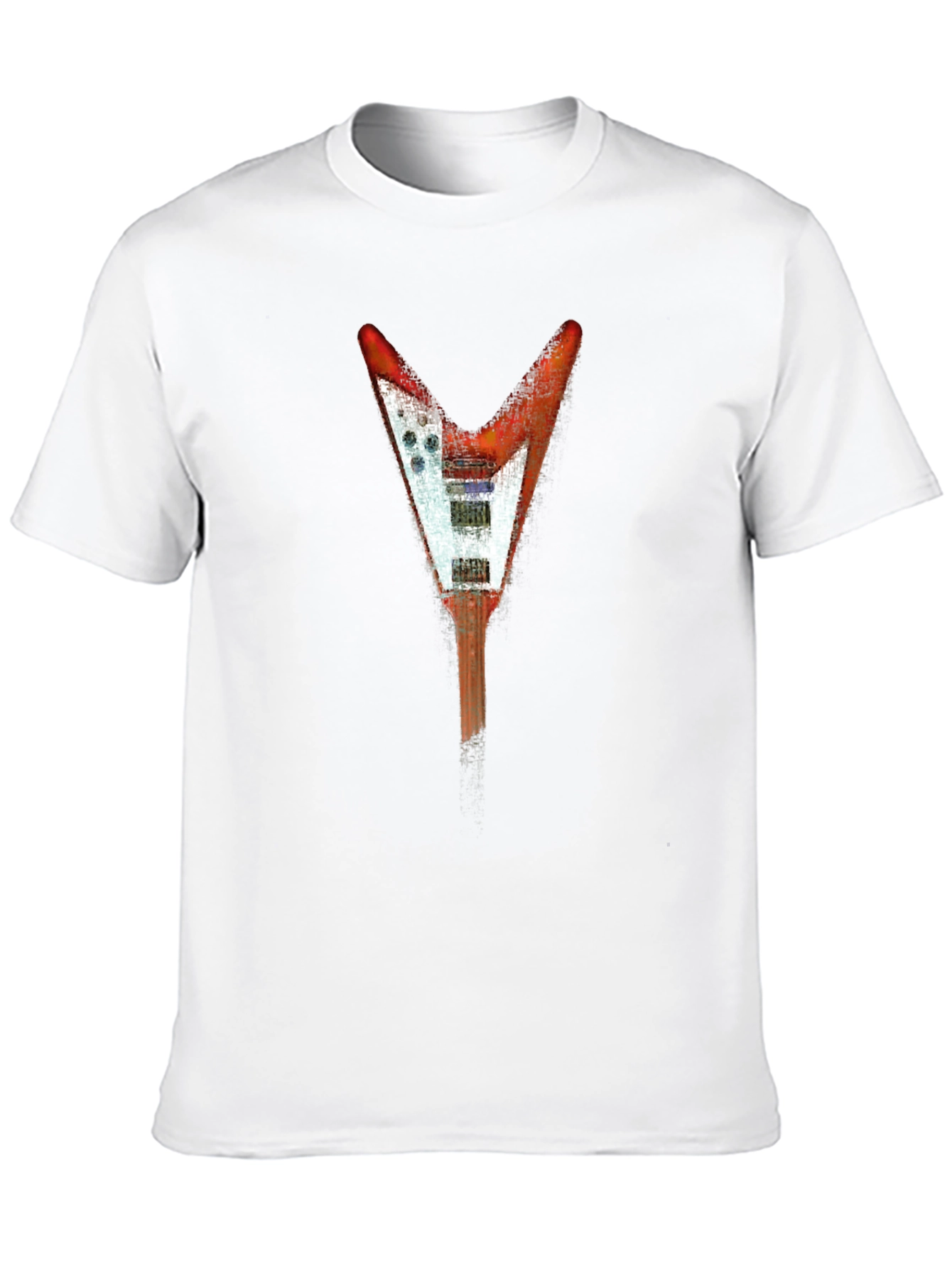 Flying V Guitar Graphic Tee - Rock Style