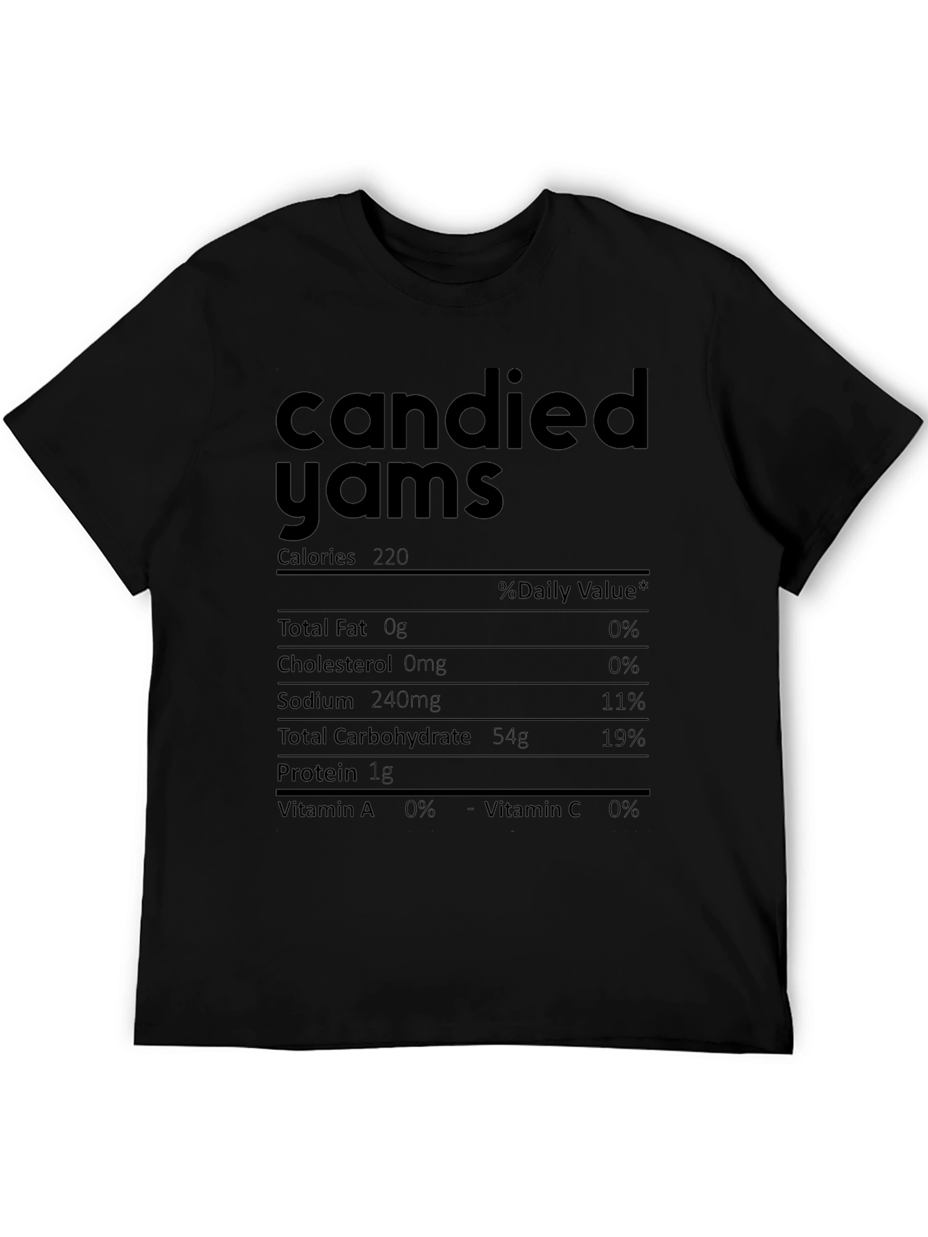 Candied Yams Nutrition Facts T-Shirt