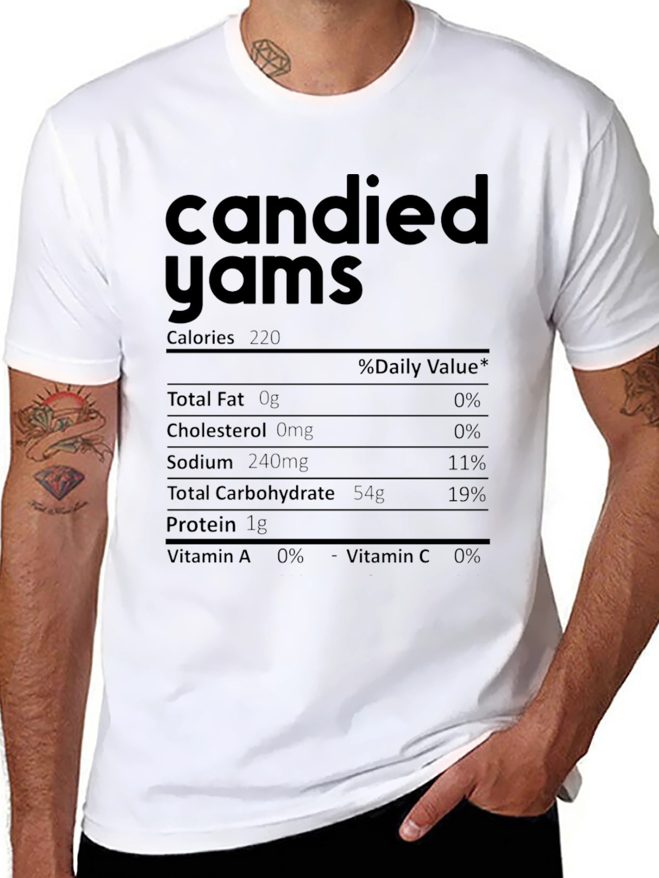 Candied Yams Nutrition Facts T-Shirt