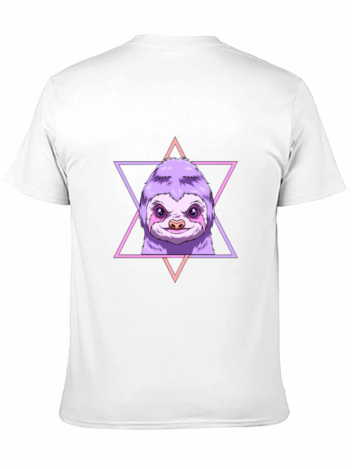 Sloth Triangle Graphic Tee - Mens Black T-Shirt