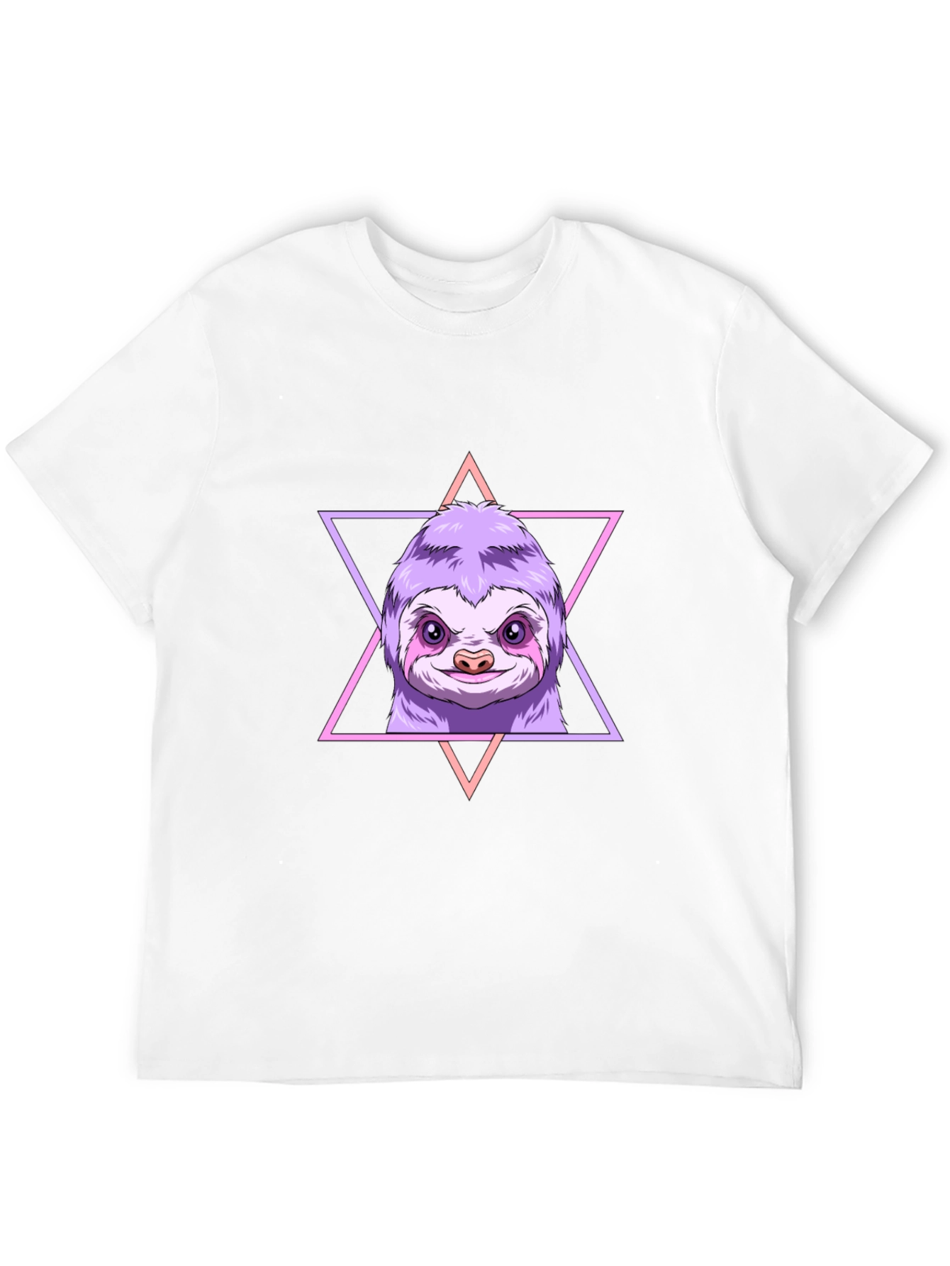 Sloth Triangle Graphic Tee - Mens Black T-Shirt