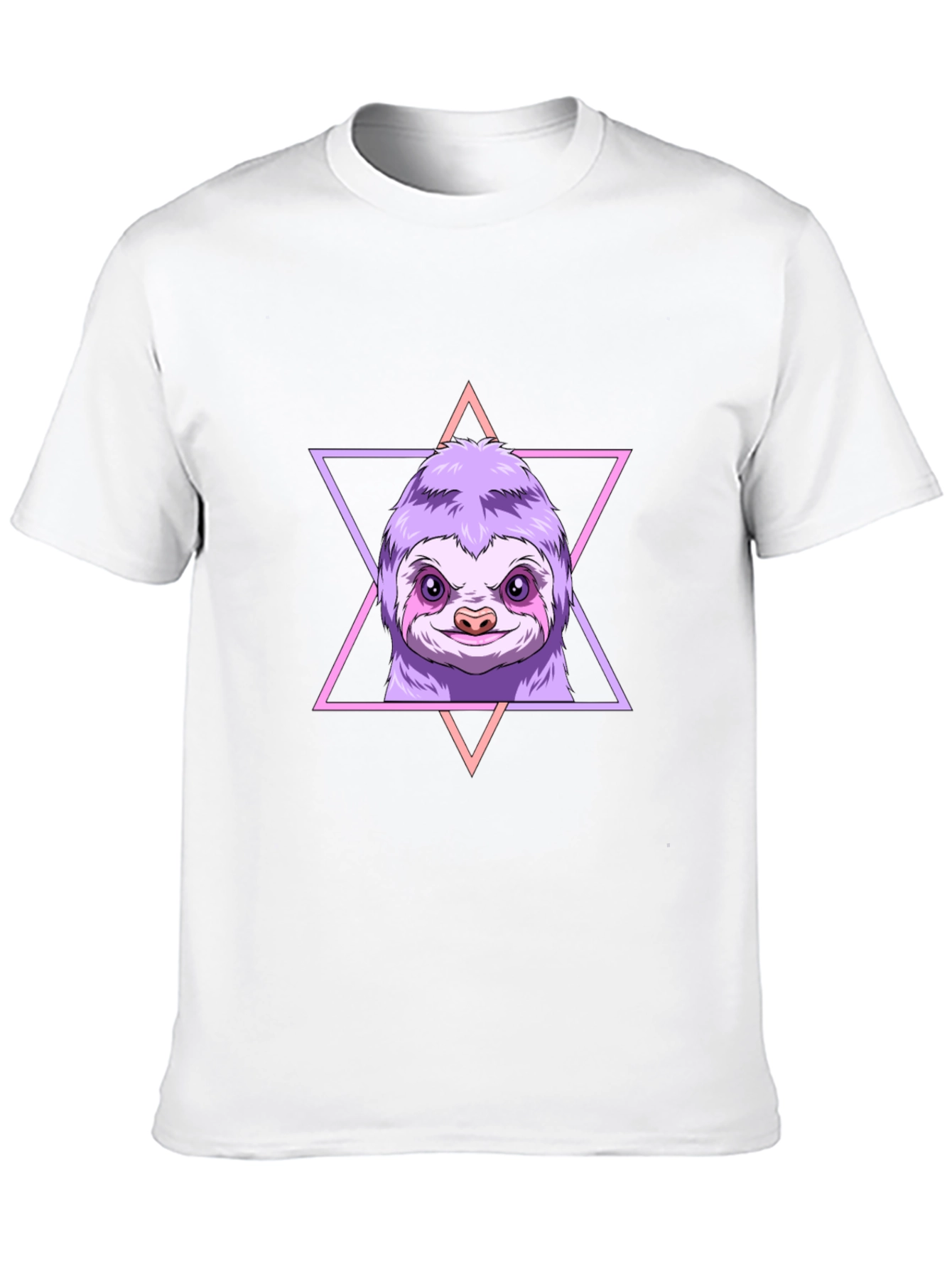 Sloth Triangle Graphic Tee - Mens Black T-Shirt