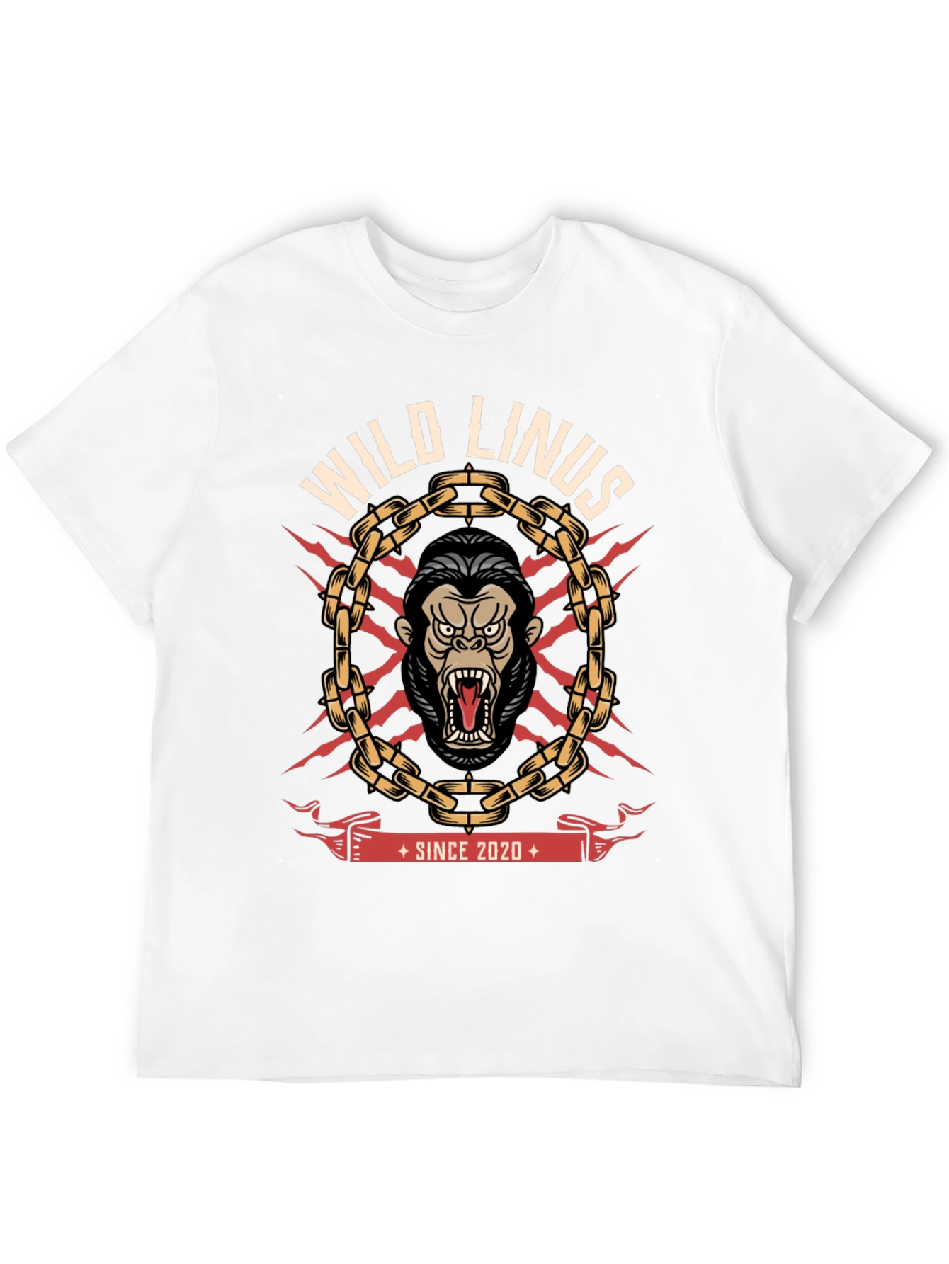 Wild Linus Graphic T-Shirt - Gorilla Design
