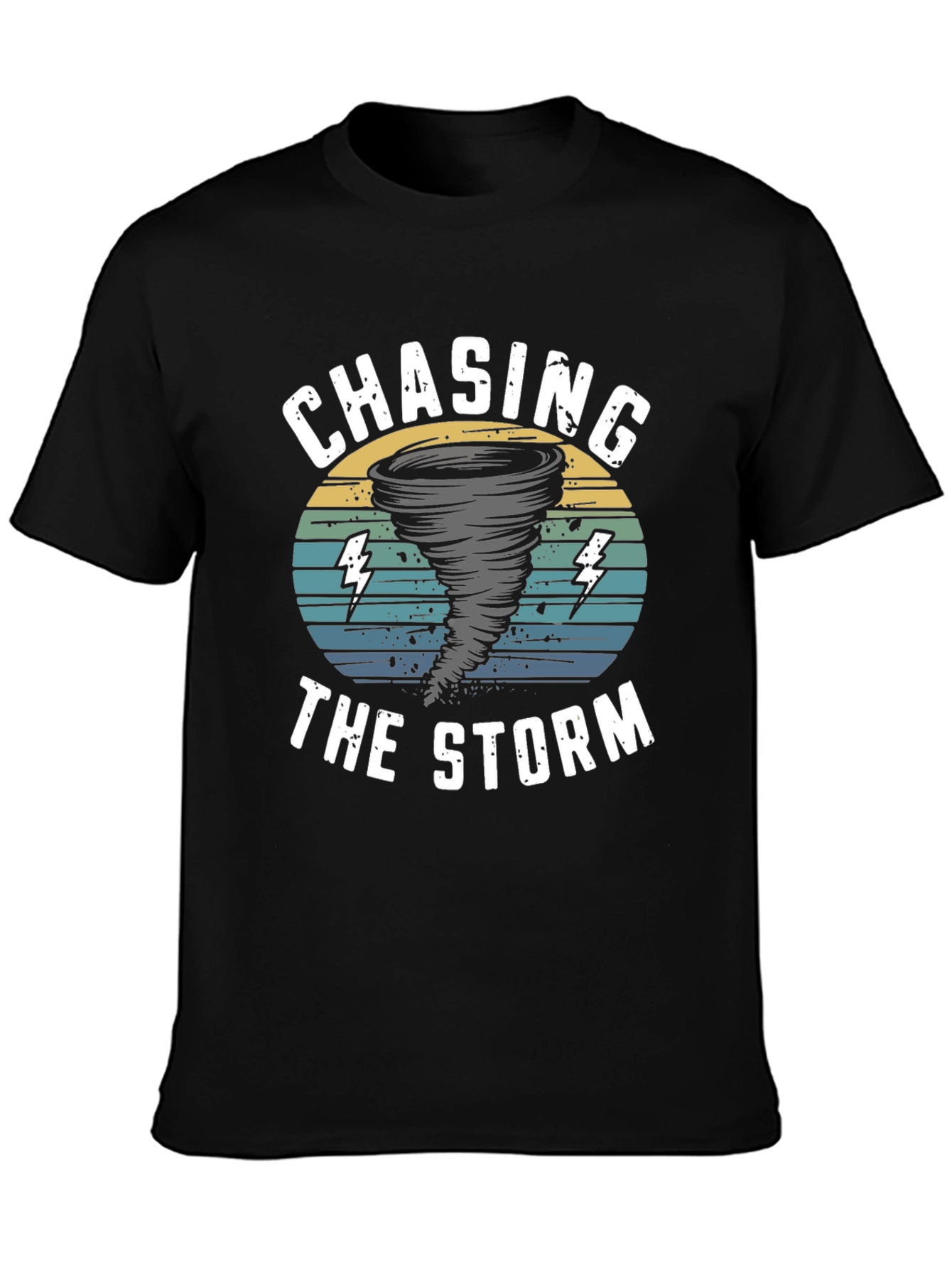 Chasing The Storm Black Graphic Tee