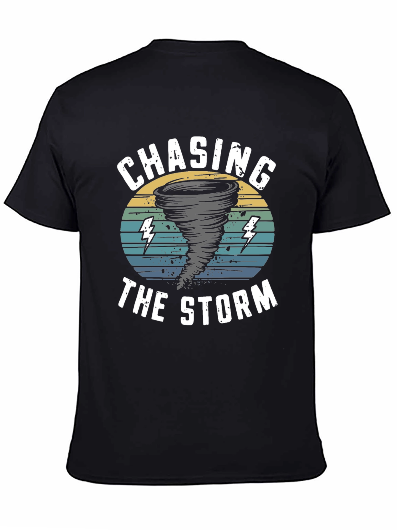 Chasing The Storm Black Graphic Tee