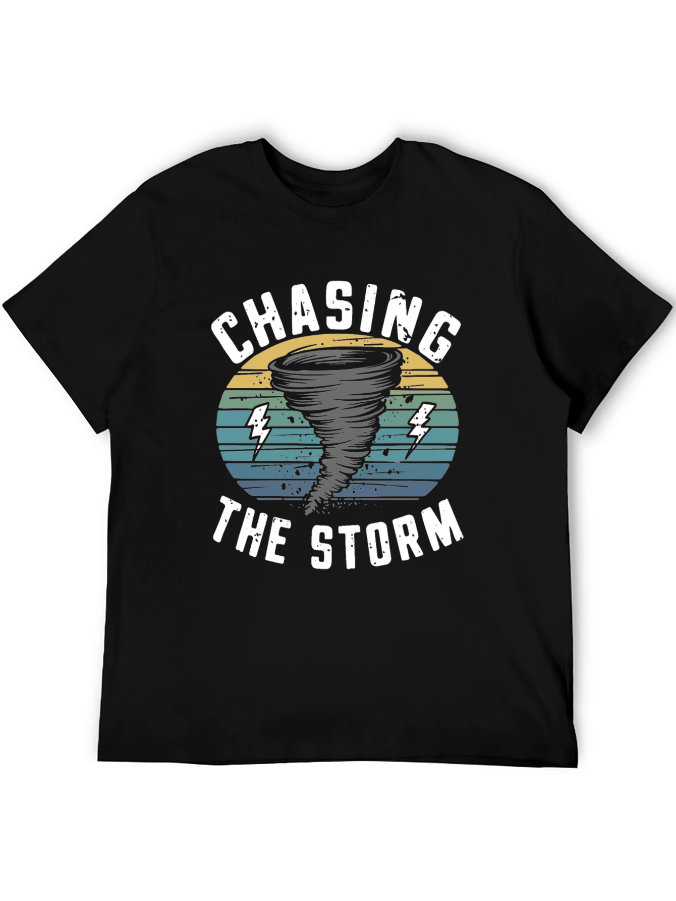 Chasing The Storm Black Graphic Tee