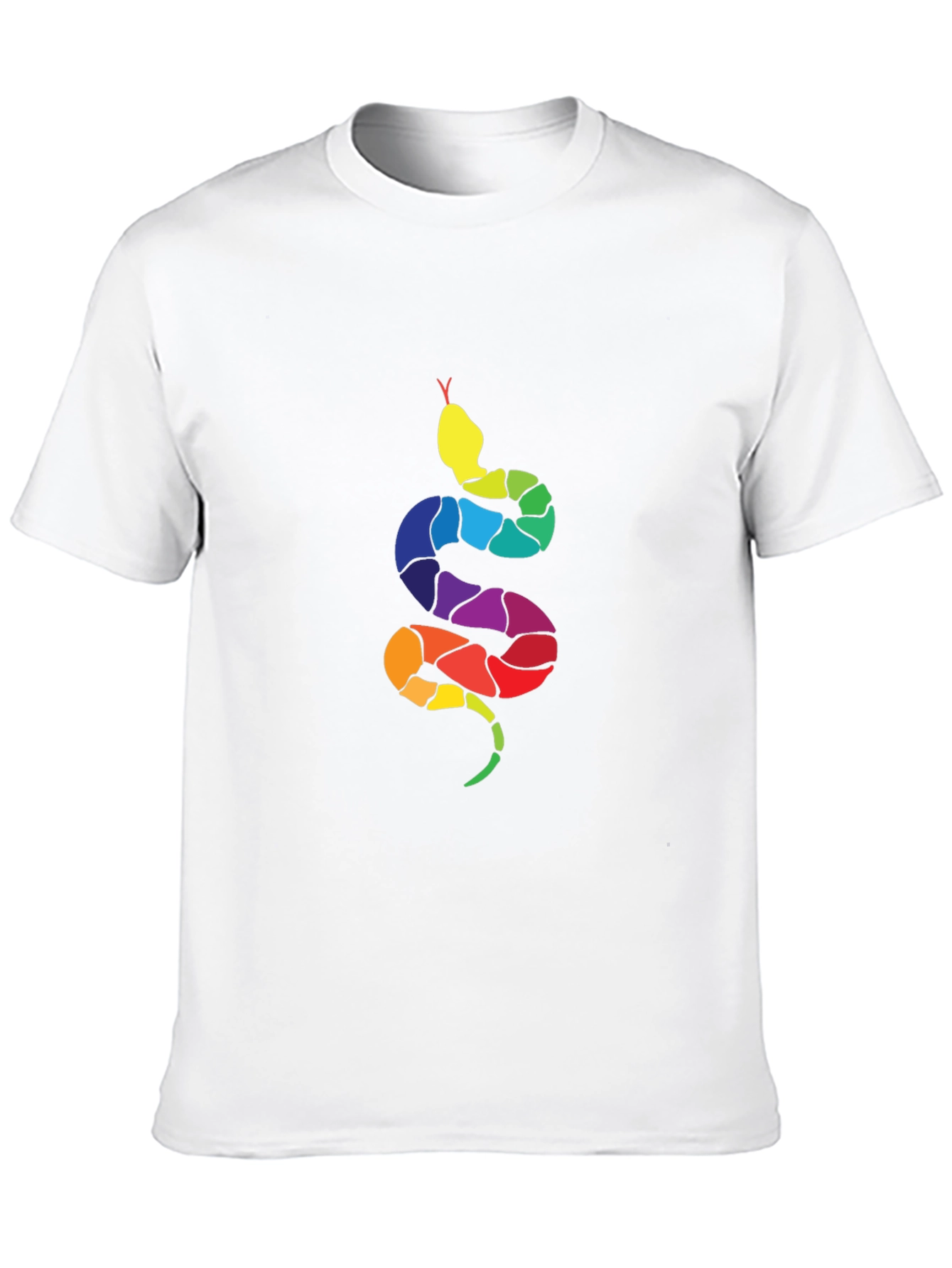 Rainbow Snake Graphic Tee - Mens Black T-Shirt