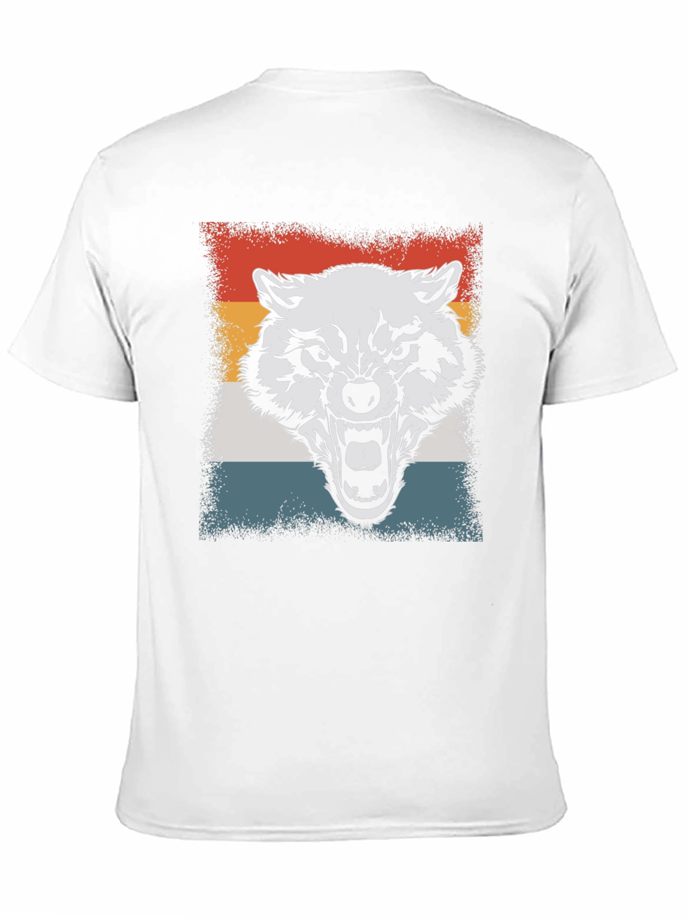 Retro Wolf Graphic Tee - Black T-Shirt