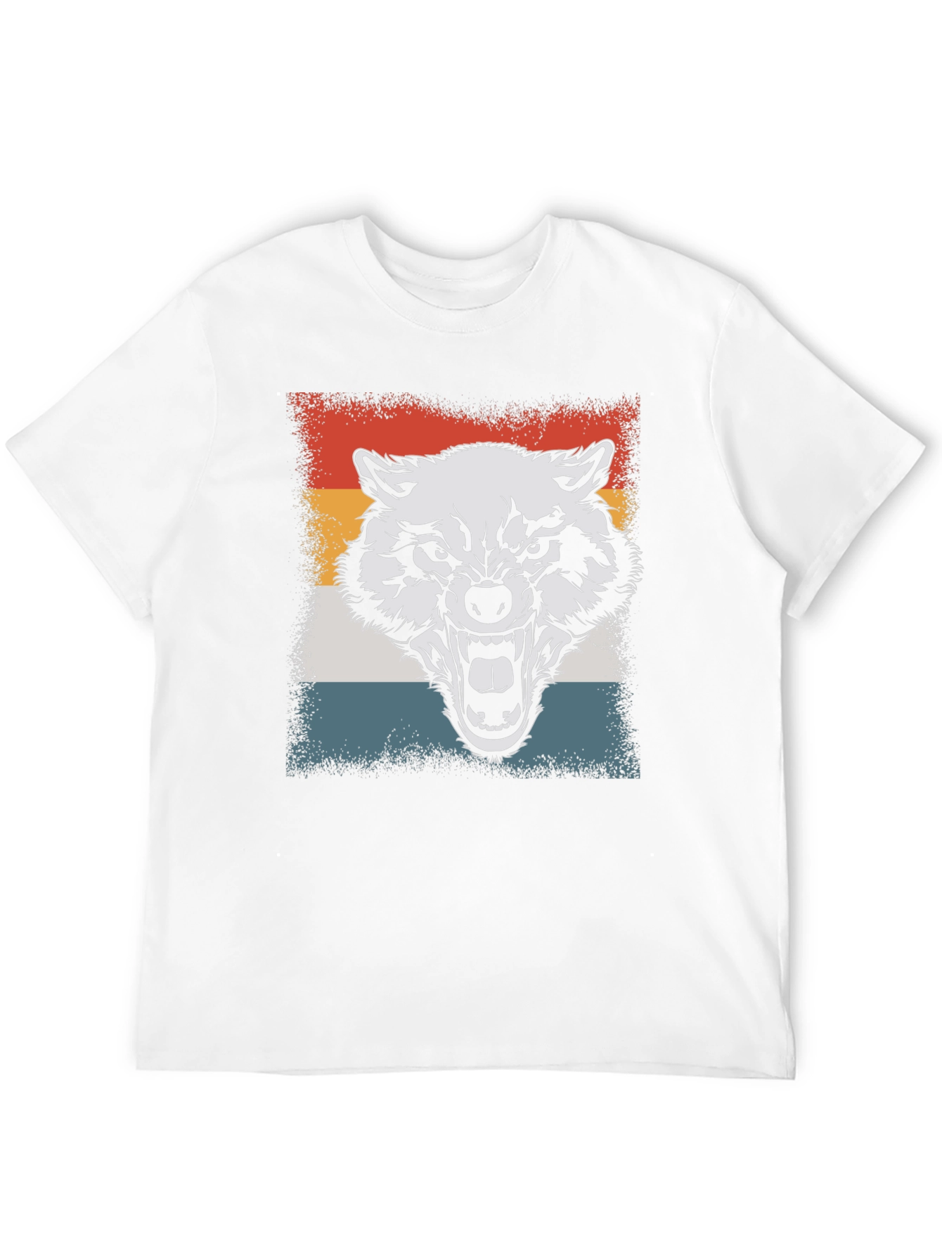Retro Wolf Graphic Tee - Black T-Shirt