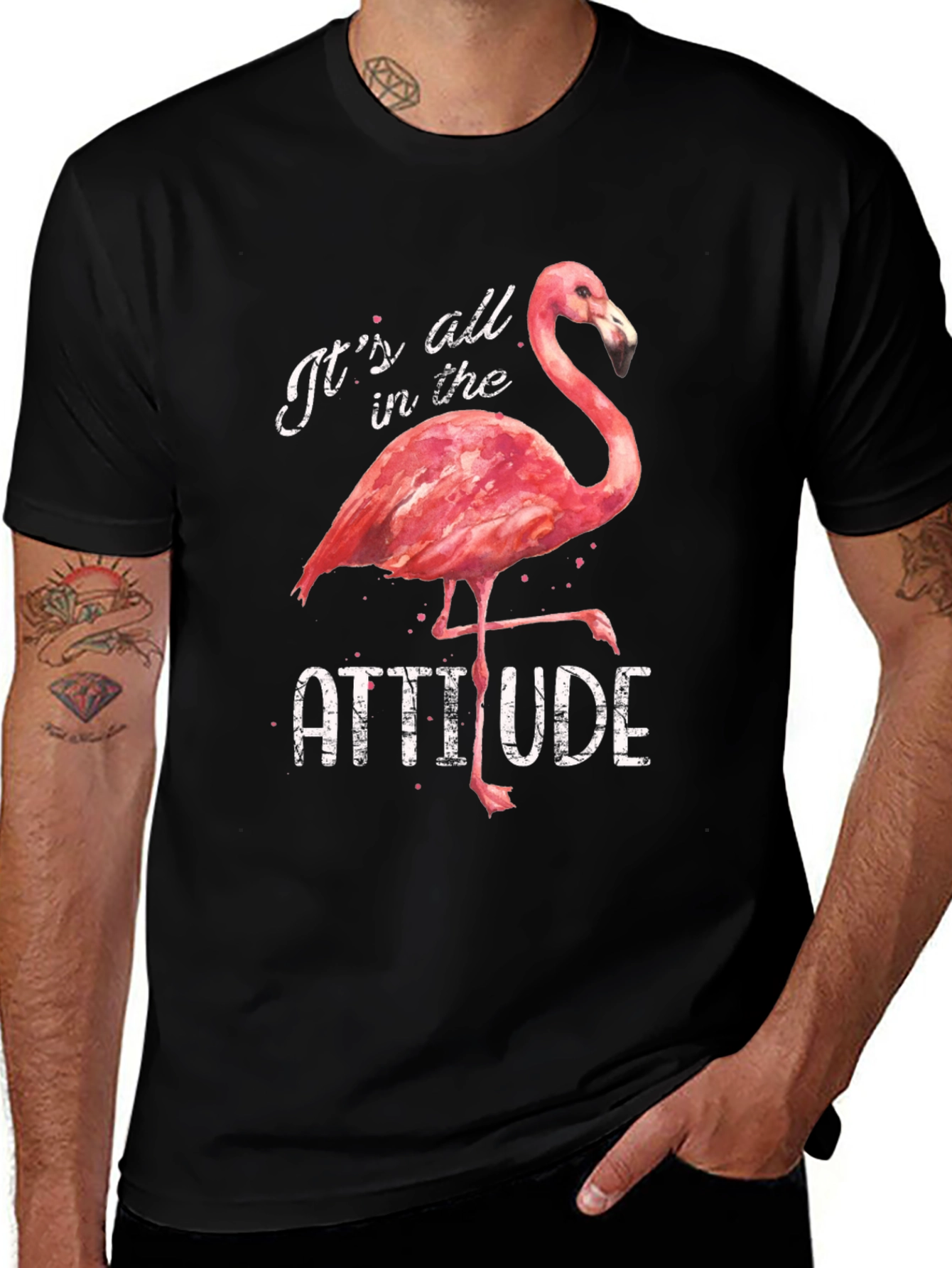 Flamingo Attitude Graphic Tee