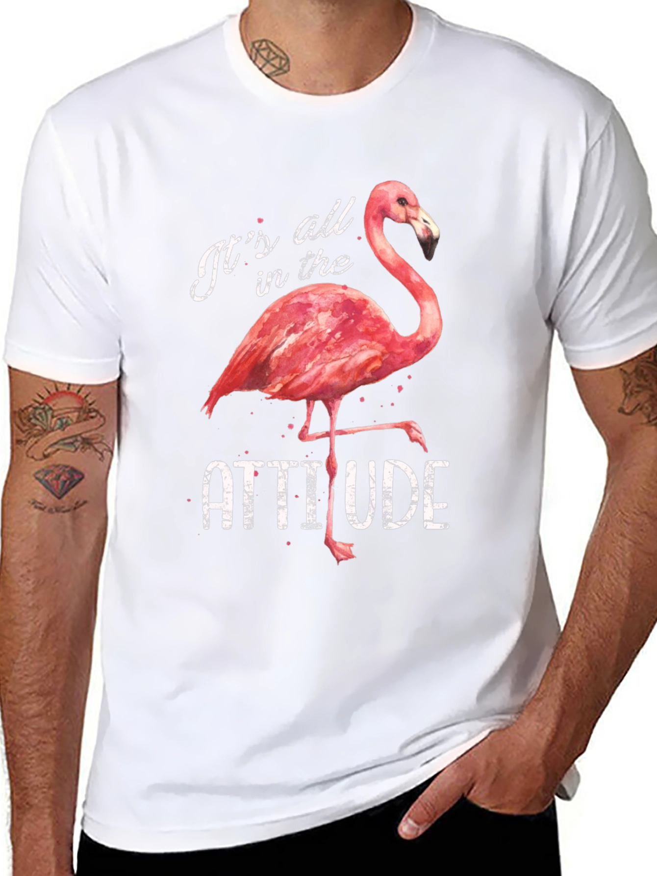 Flamingo Attitude Graphic Tee