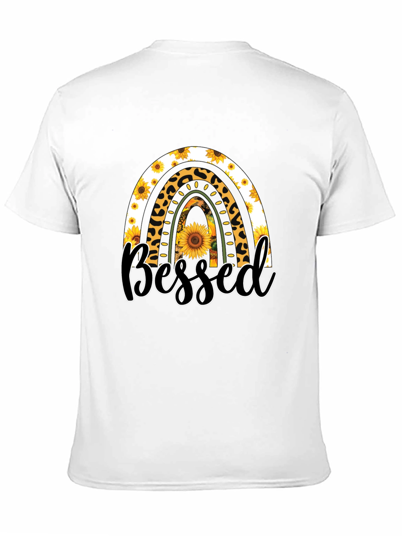 Blessed Sunflower Rainbow Graphic T-Shirt