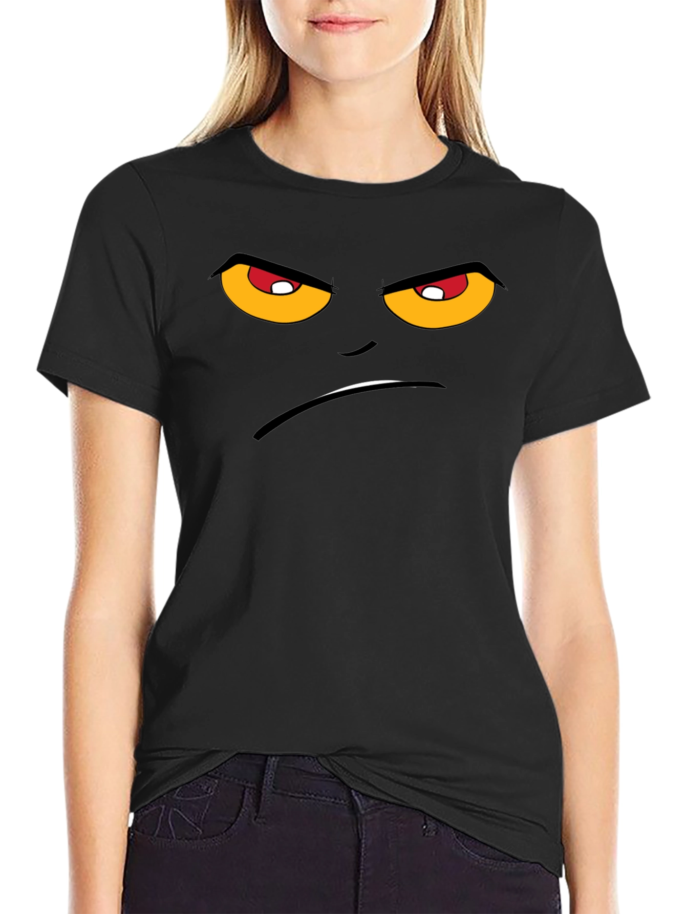 Grumpy Face Graphic T-Shirt
