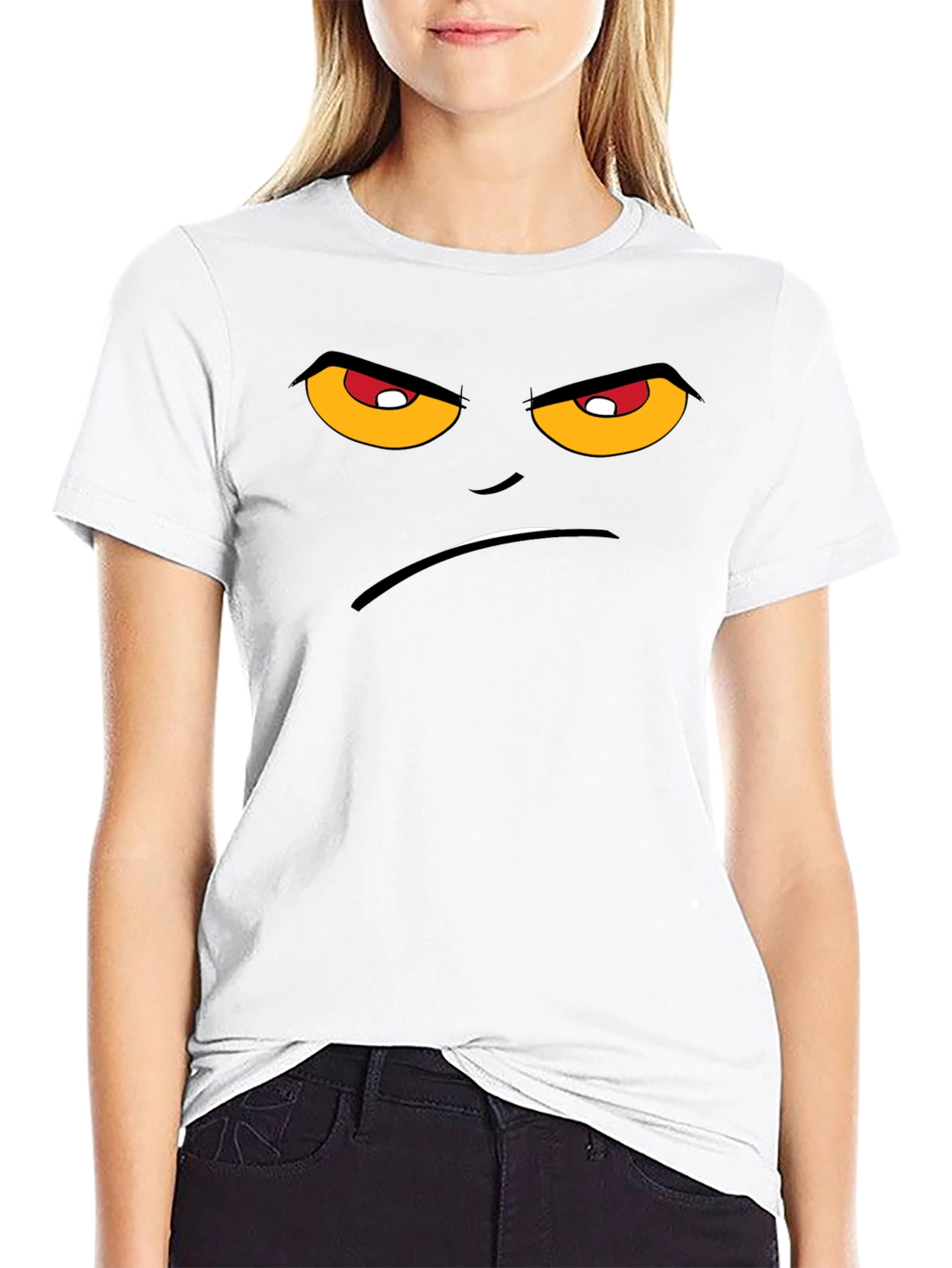 Grumpy Face Graphic T-Shirt