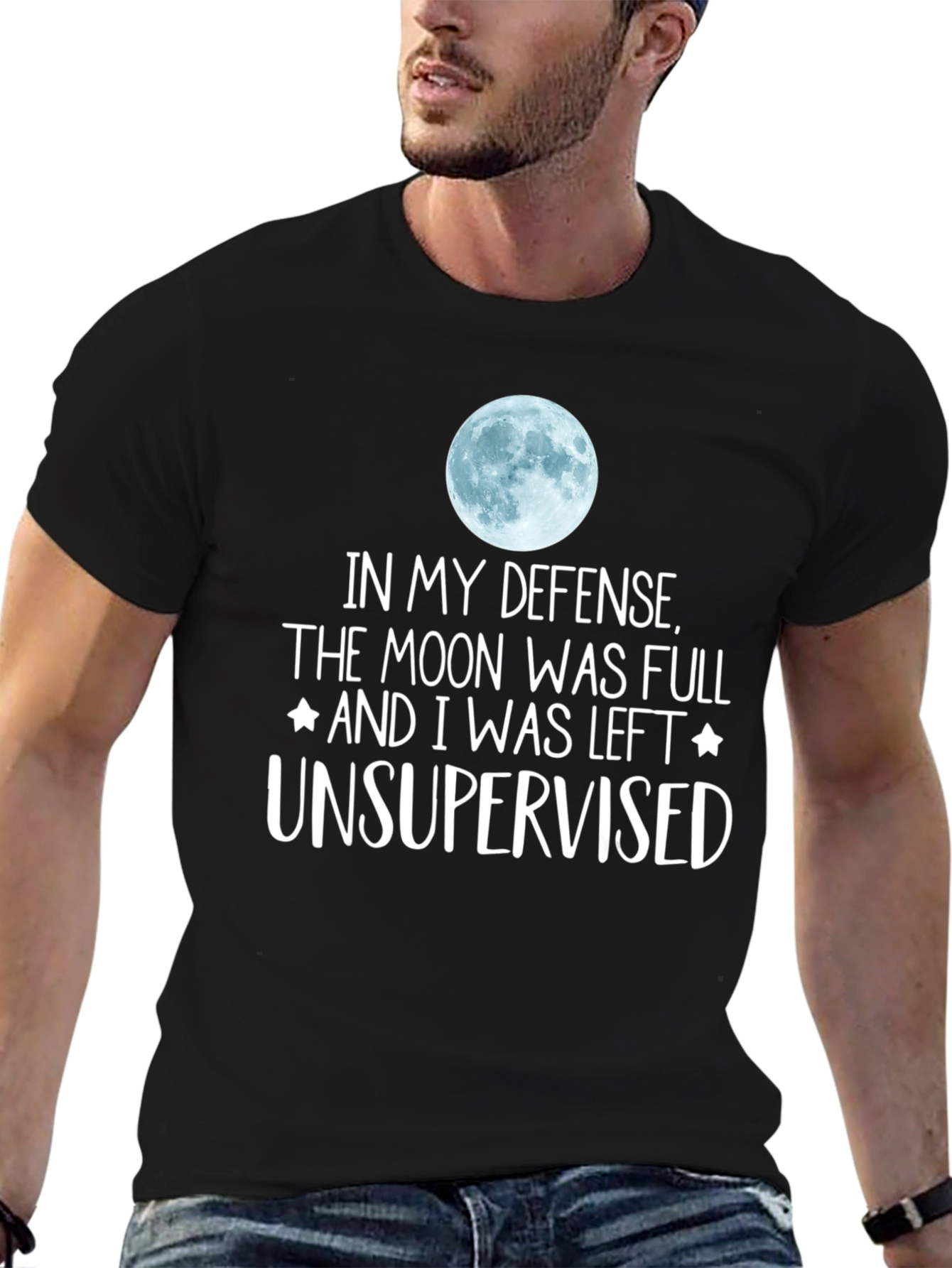 Moon Was Full Mens T-Shirt