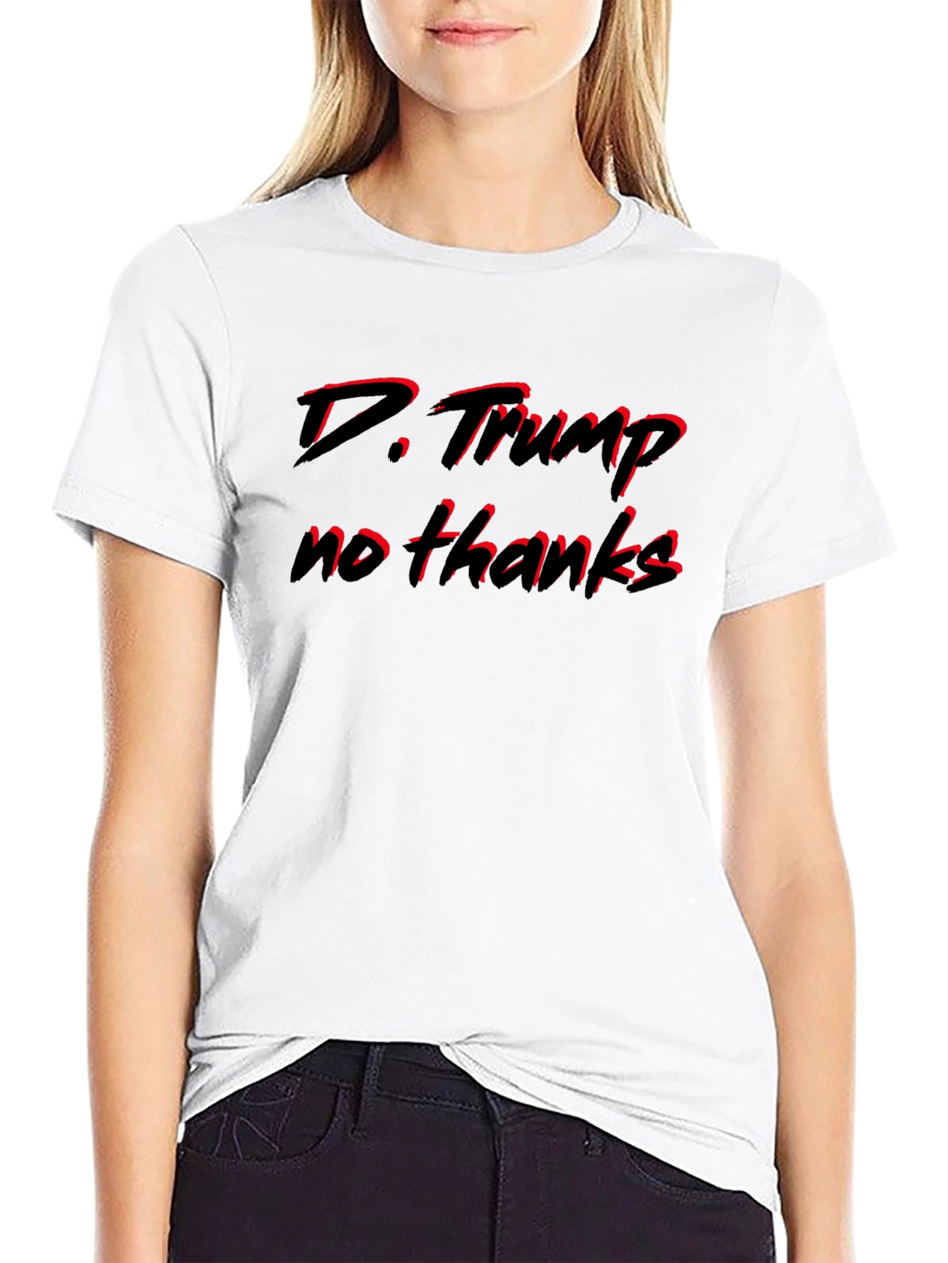 D. Trump No Thanks Black T-Shirt
