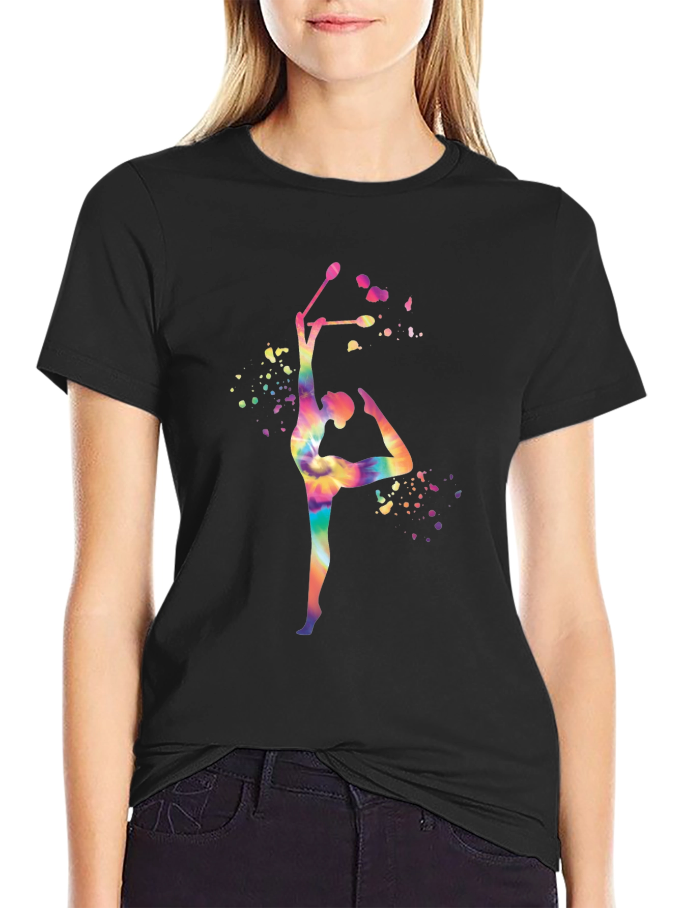 Rhythmic Gymnastics Tie-Dye T-Shirt - Dance Tee