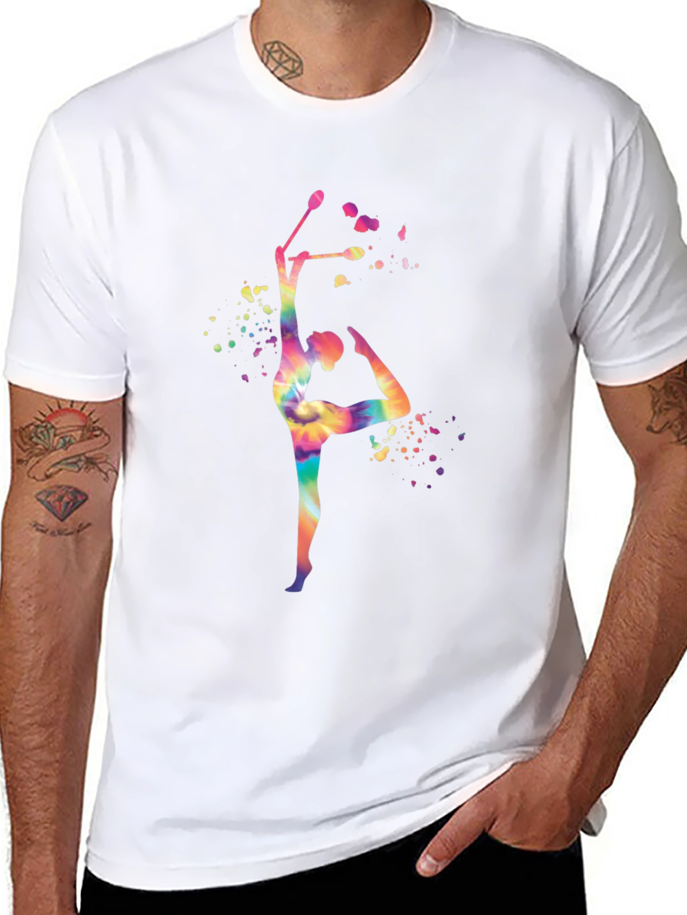 Rhythmic Gymnastics Tie-Dye T-Shirt - Dance Tee