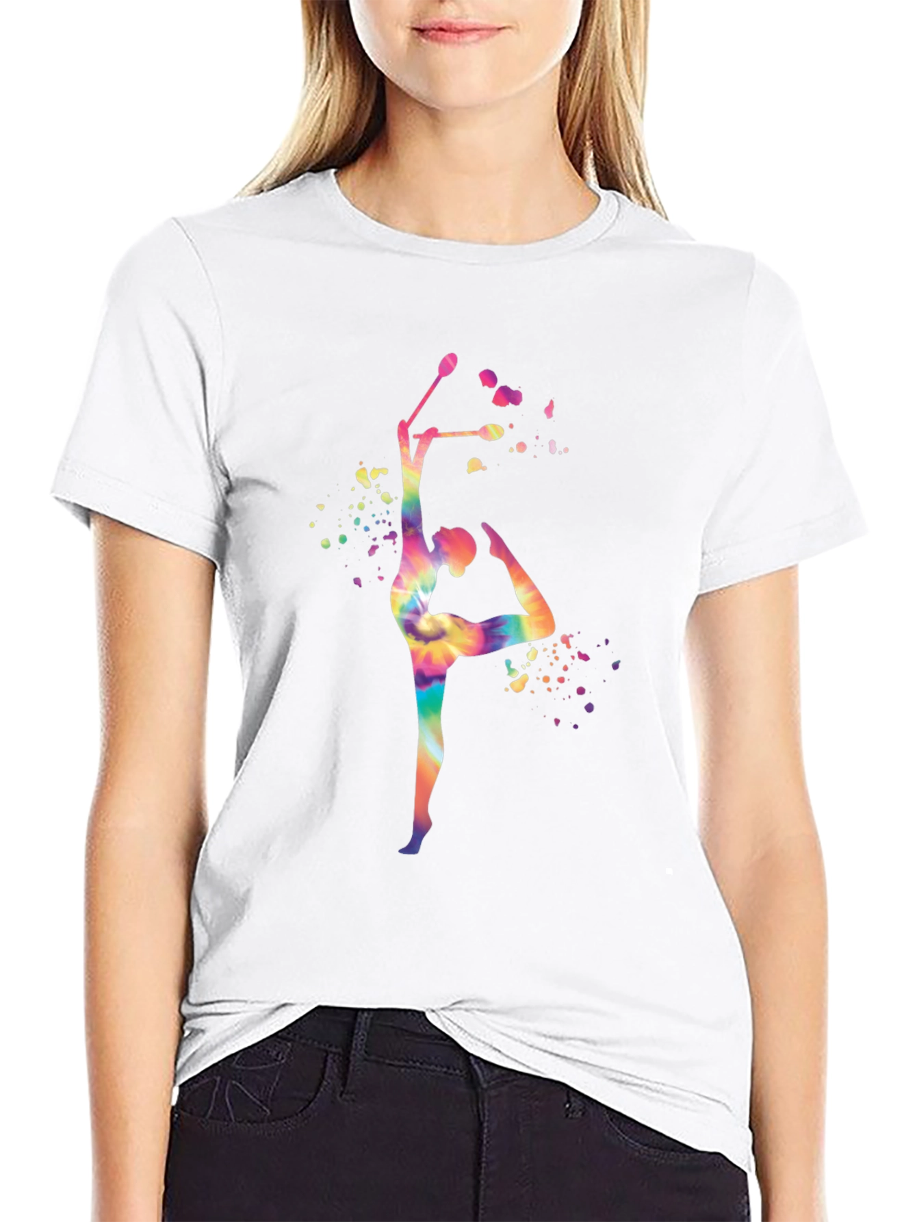 Rhythmic Gymnastics Tie-Dye T-Shirt - Dance Tee