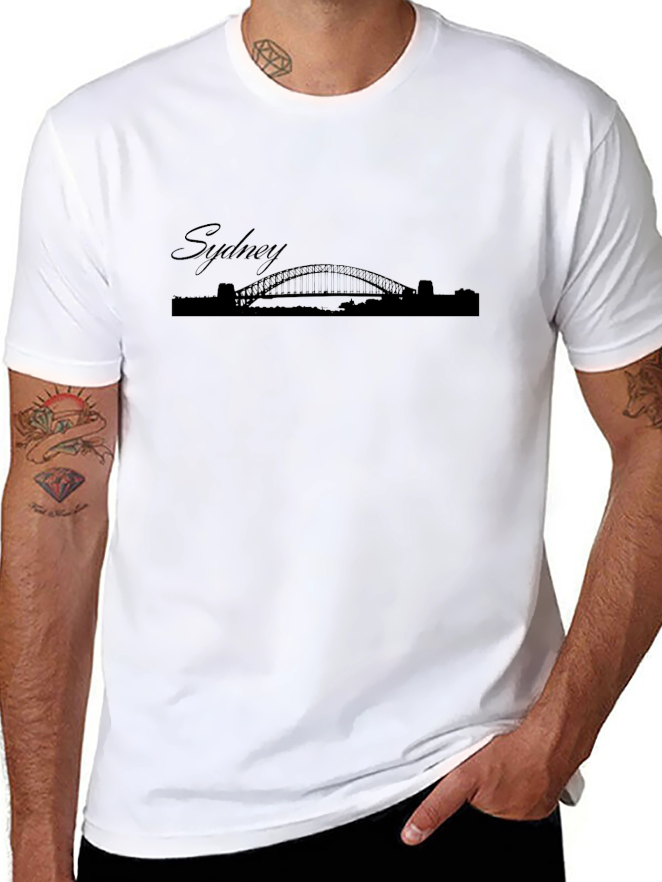Sydney Bridge Silhouette T-Shirt - Black