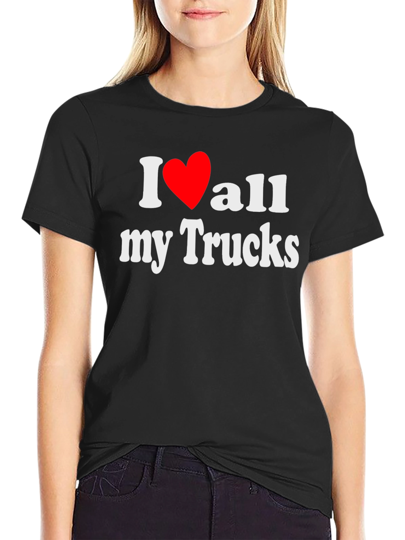 I Love All My Trucks T-Shirt - Black