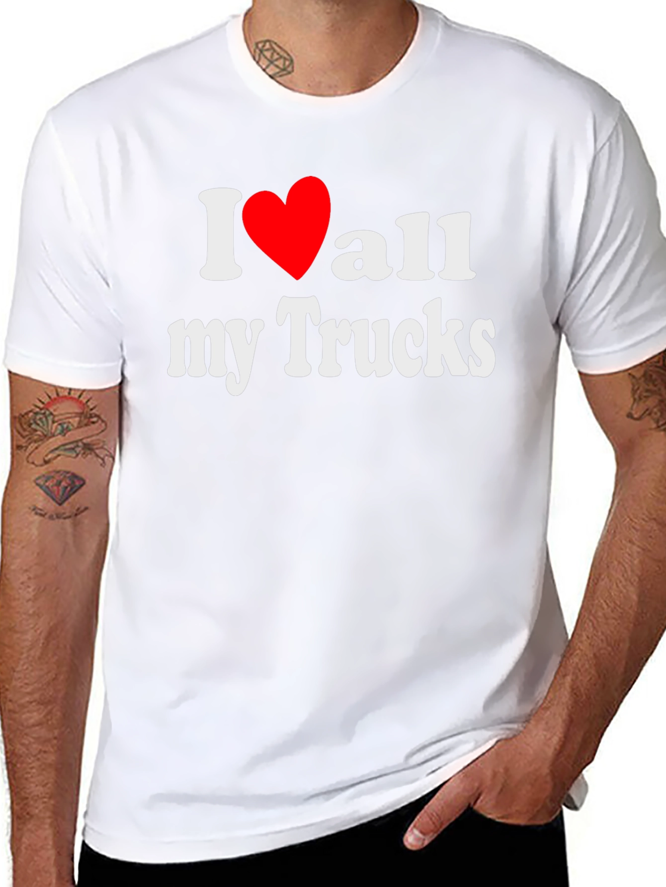 I Love All My Trucks T-Shirt - Black