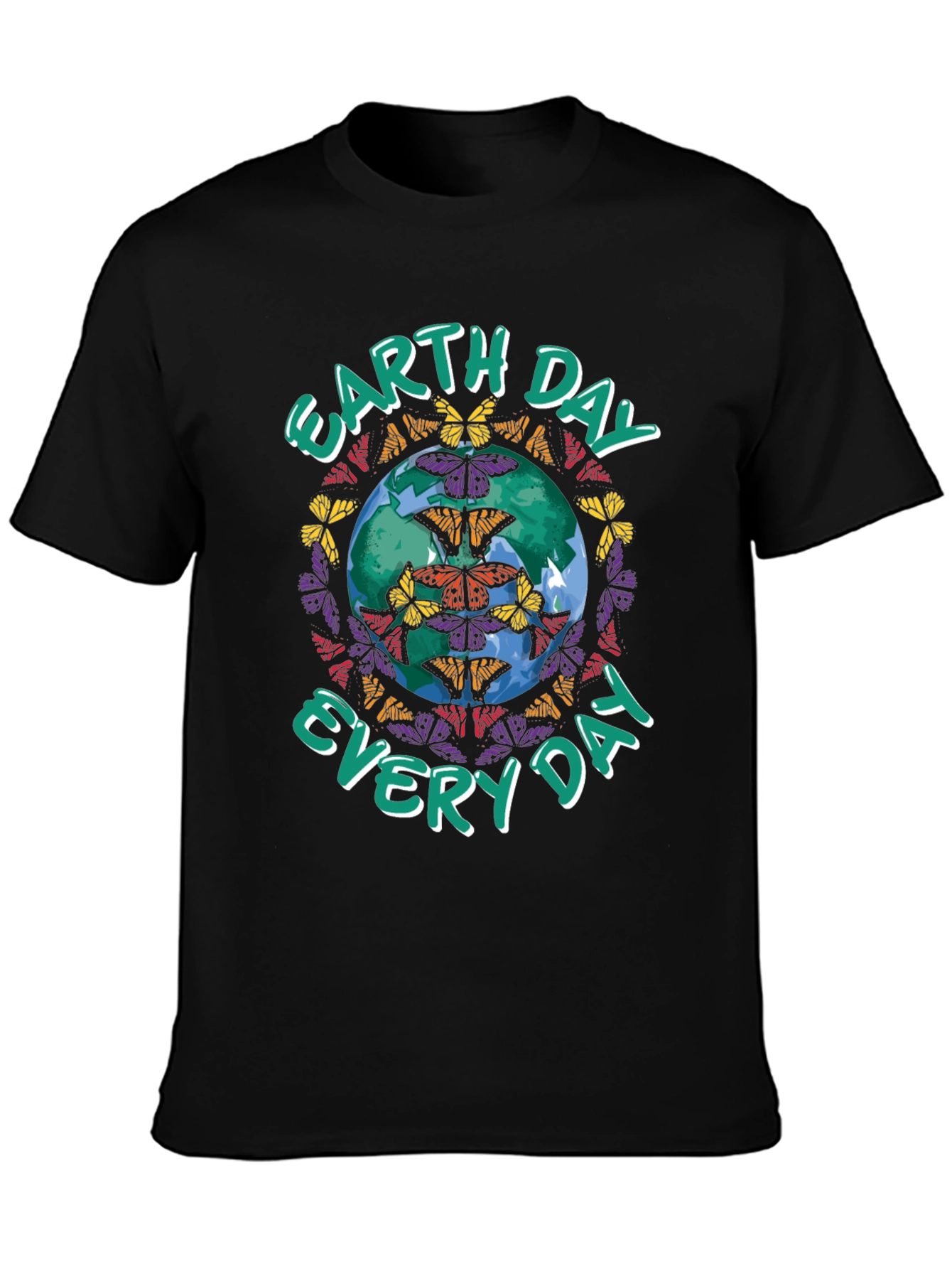 Earth Day Butterfly Globe Graphic Tee