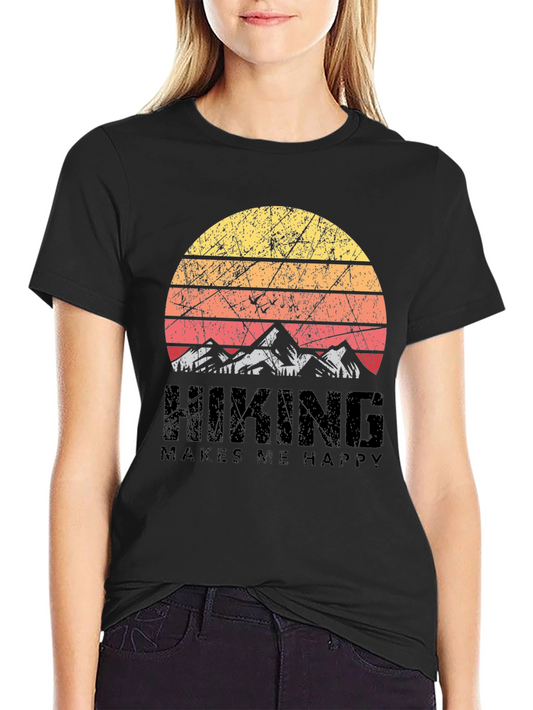 Hiking Makes Me Happy Graphic T-Shirt
