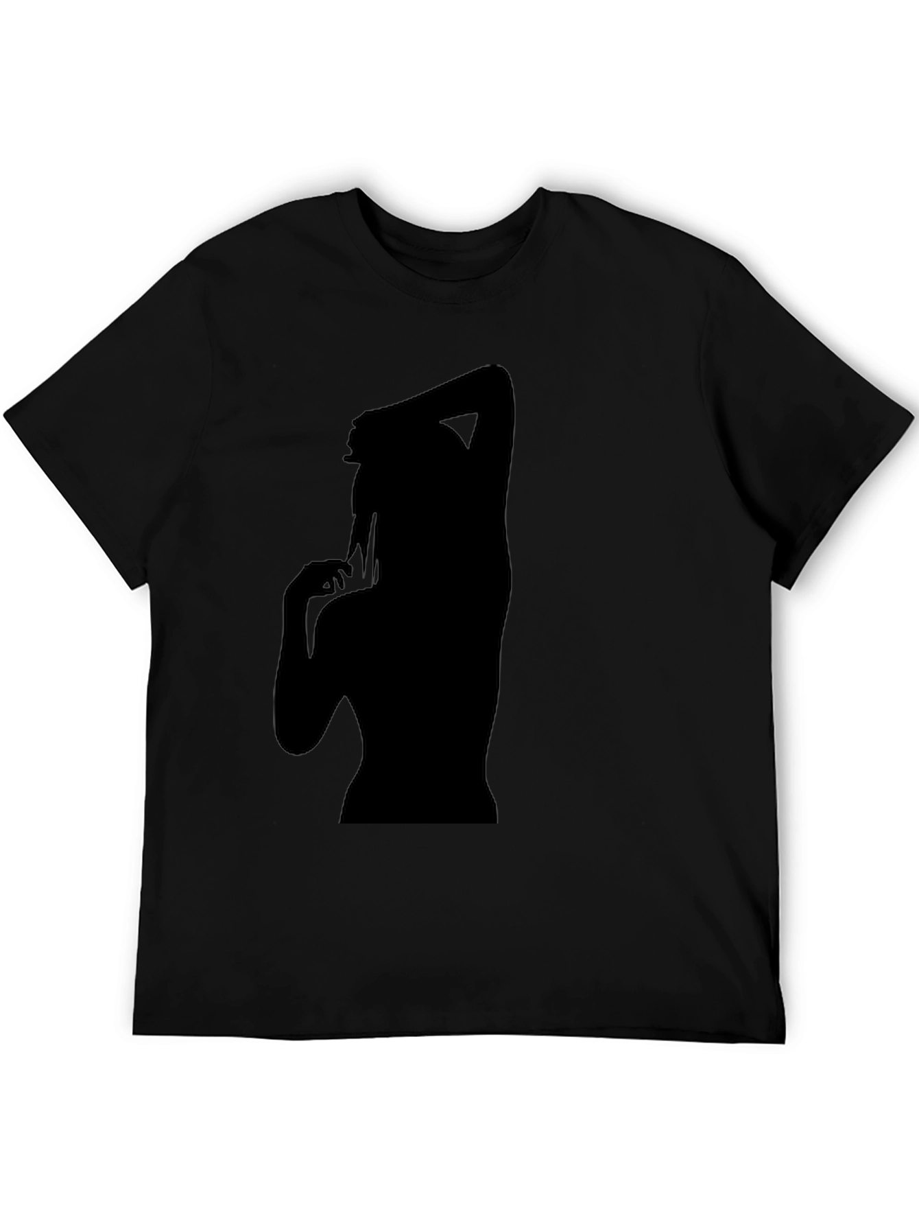 Silhouette Graphic T-Shirt - Trendy Black Tee
