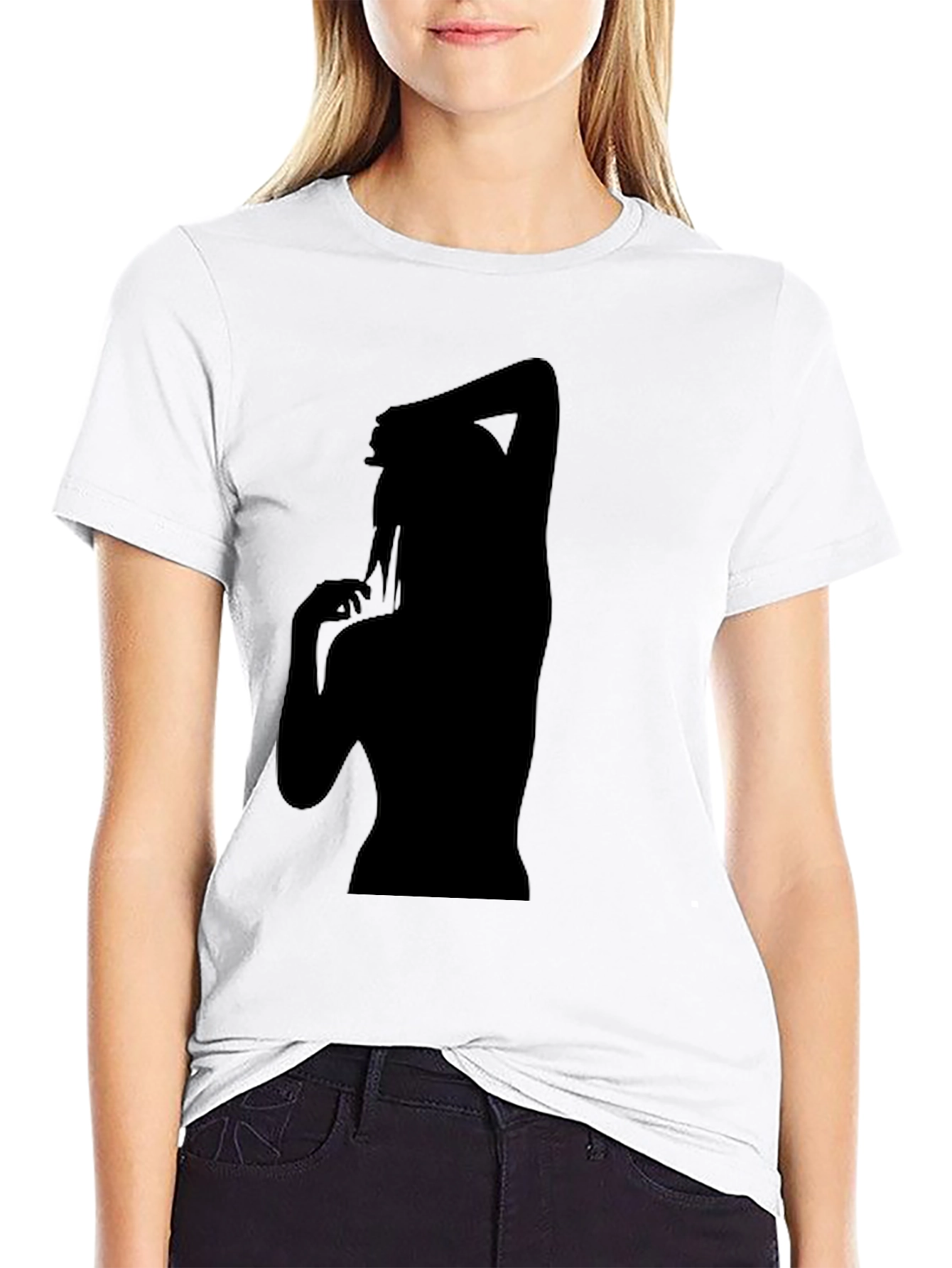 Silhouette Graphic T-Shirt - Trendy Black Tee