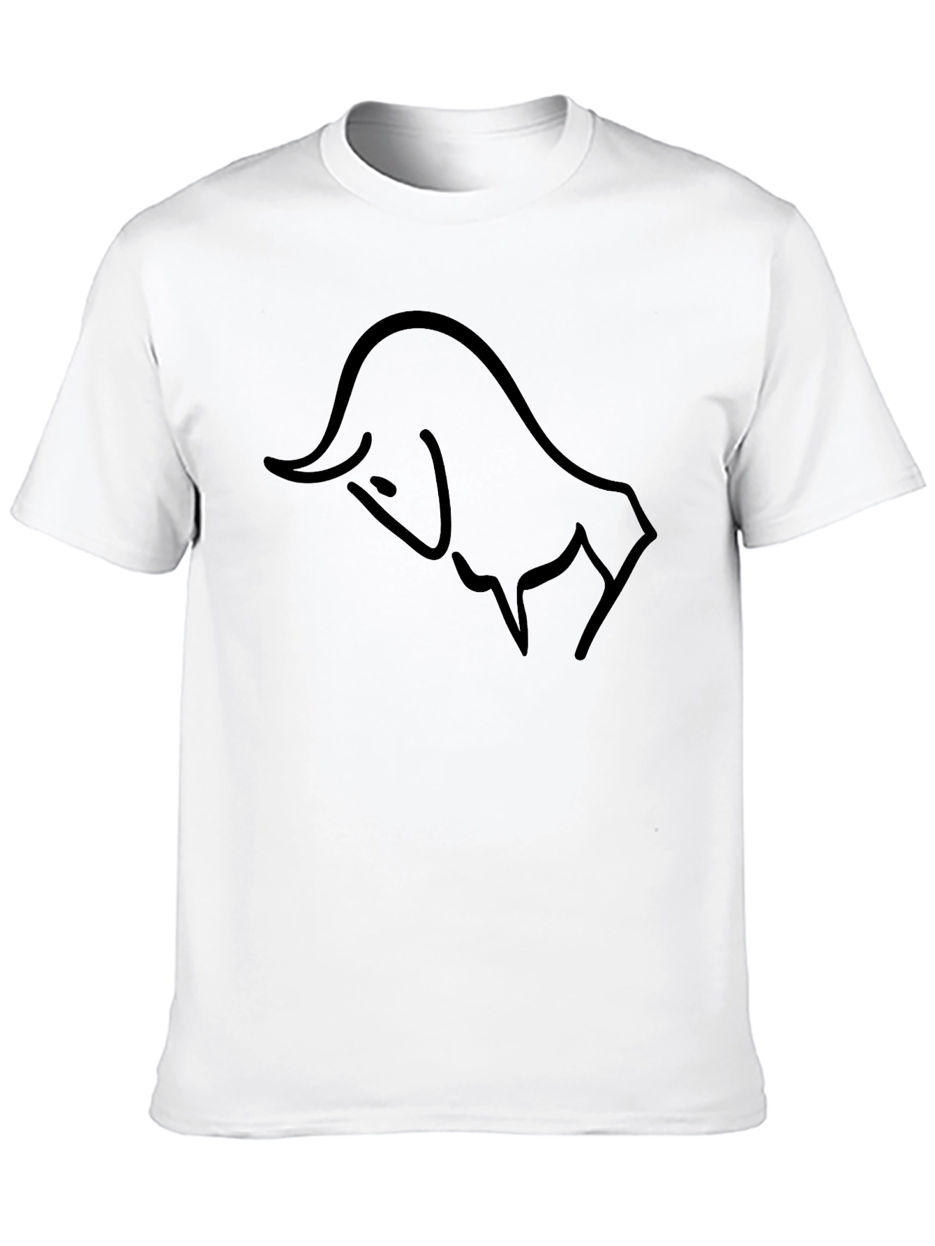 Minimalist Bull Graphic Black T-Shirt