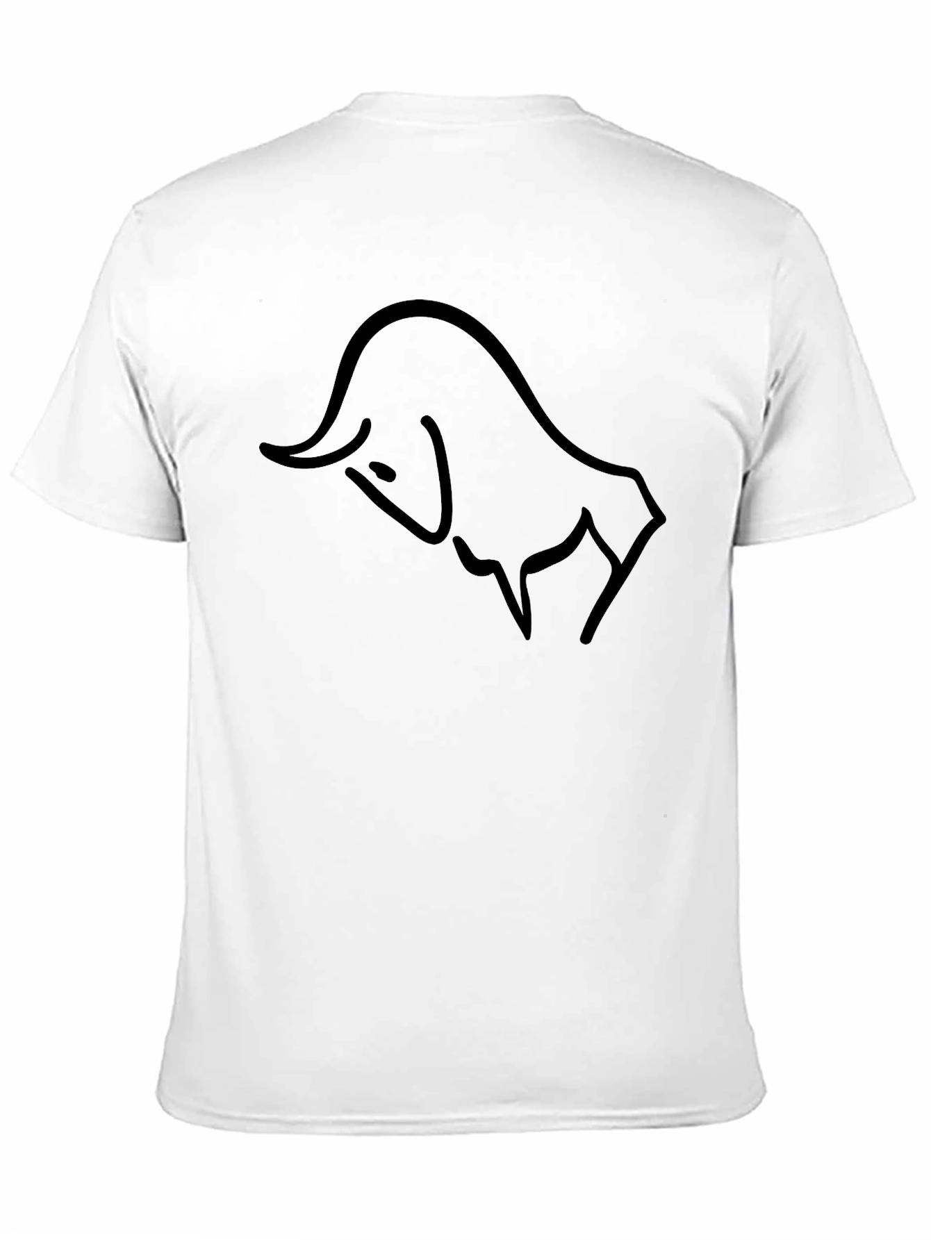 Minimalist Bull Graphic Black T-Shirt