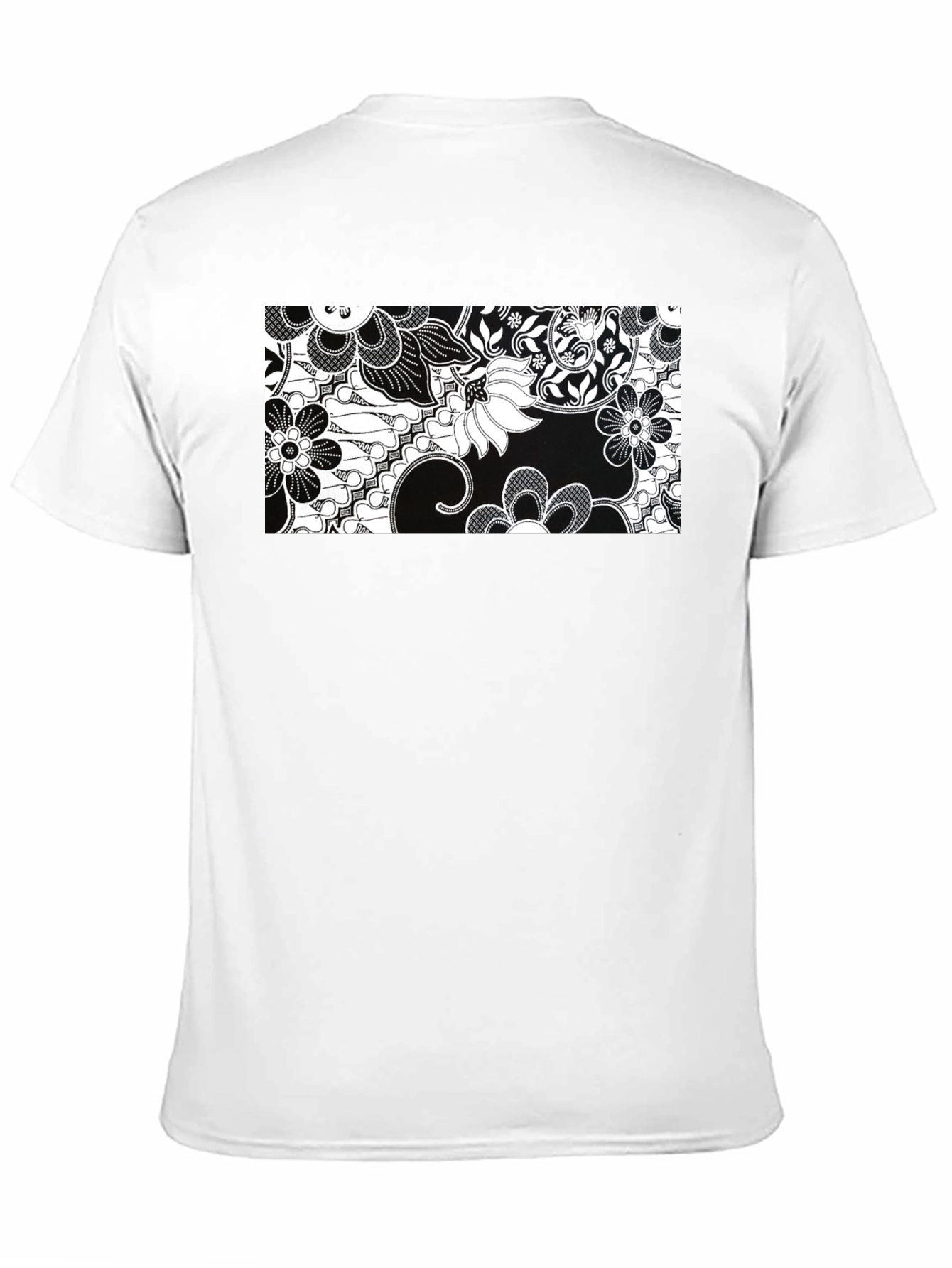 Black Floral Print Crew Neck T-Shirt