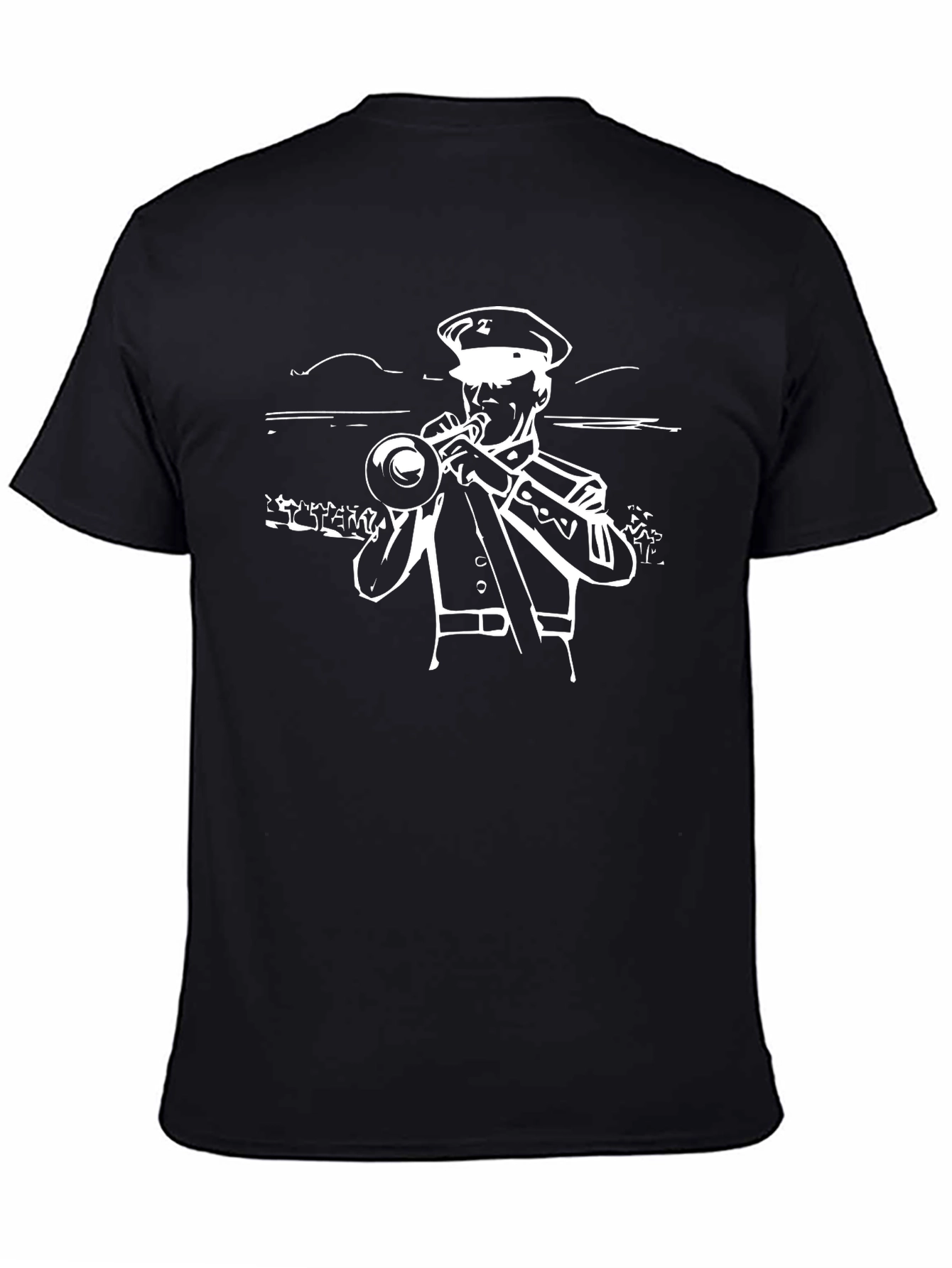 Musician Graphic Tee - Black Cotton T-Shirt