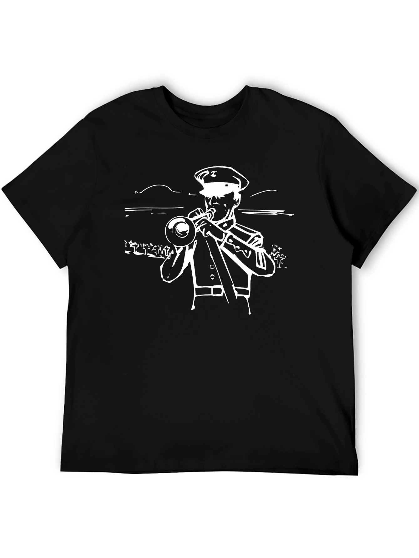 Musician Graphic Tee - Black Cotton T-Shirt