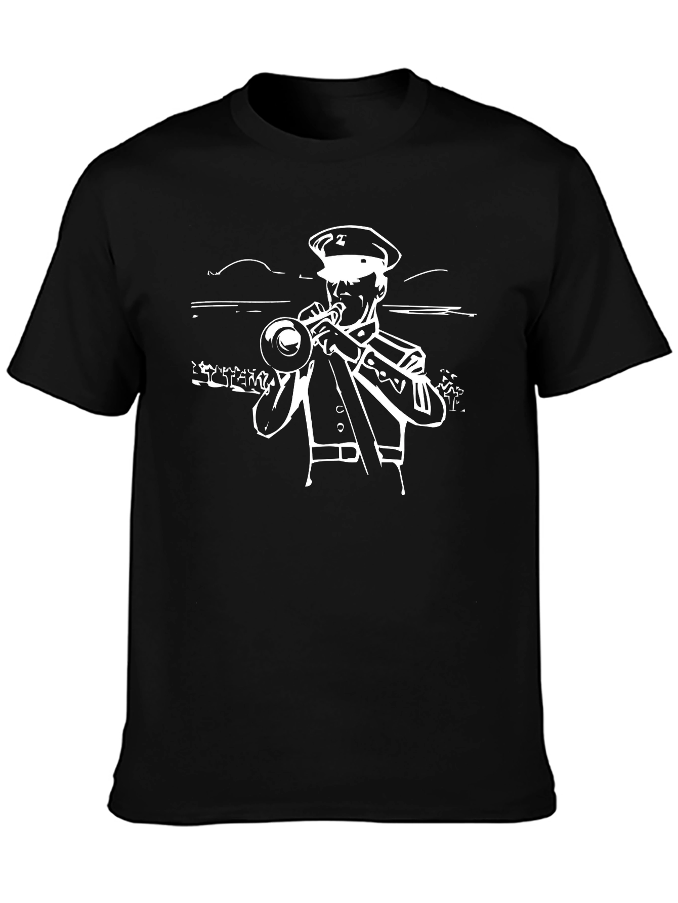 Musician Graphic Tee - Black Cotton T-Shirt