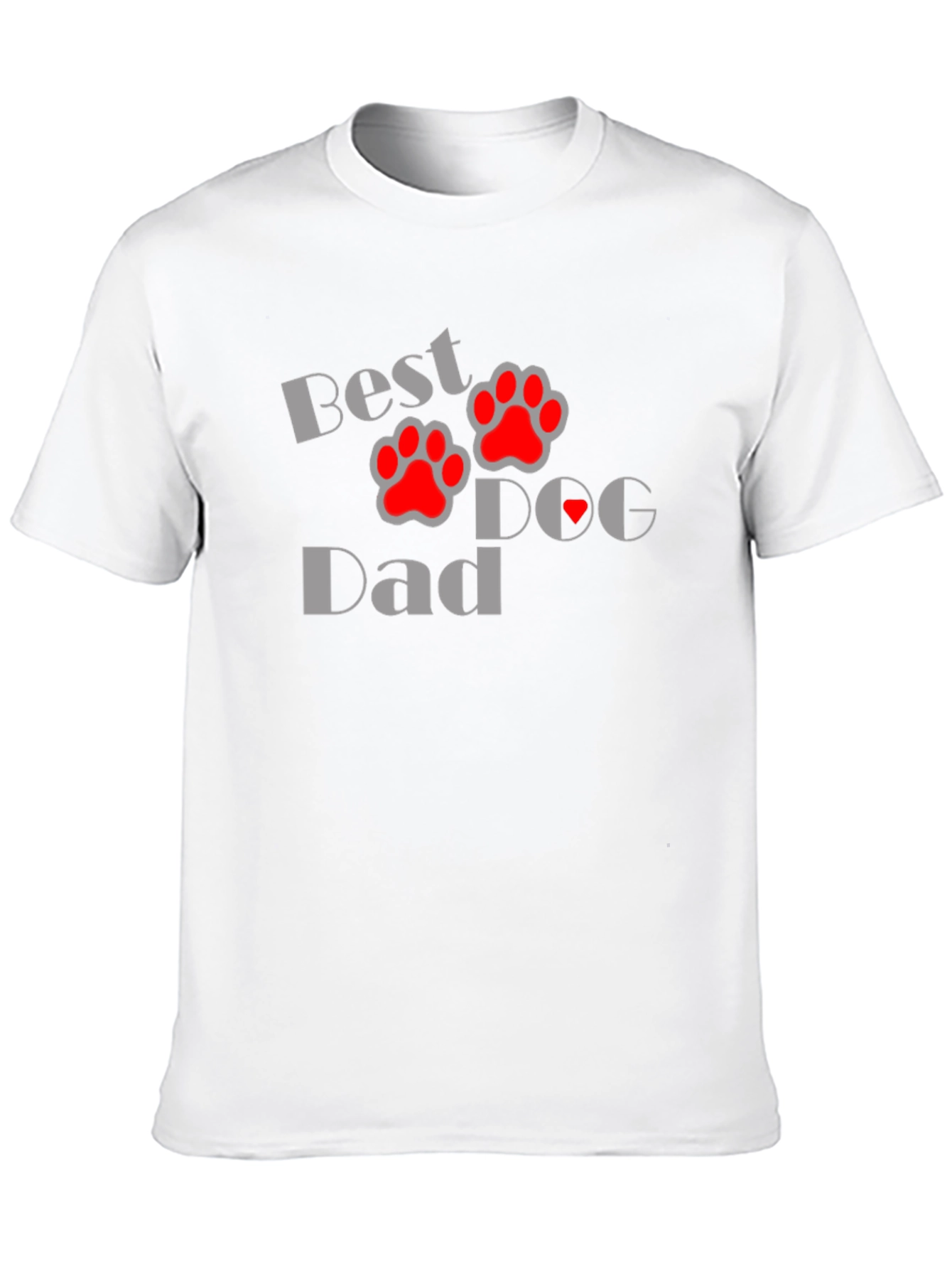 Best Dog Dad T-Shirt - Paw Print Design