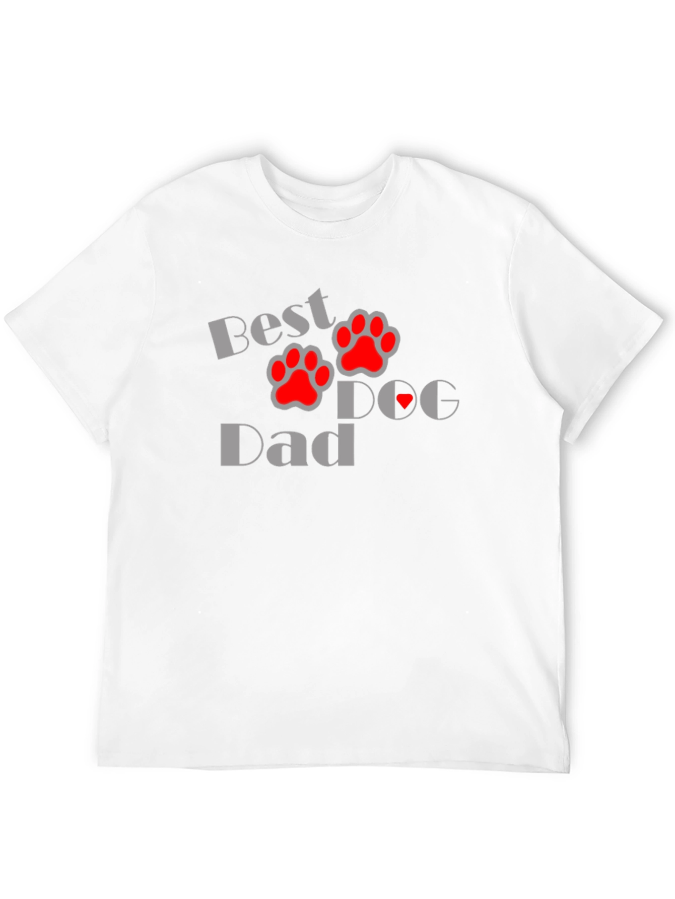 Best Dog Dad T-Shirt - Paw Print Design