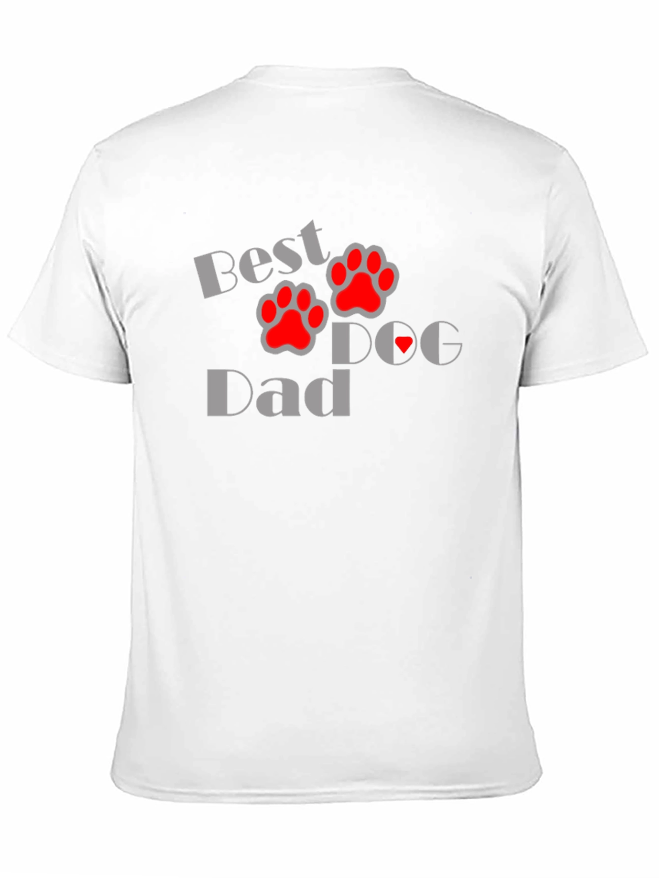 Best Dog Dad T-Shirt - Paw Print Design