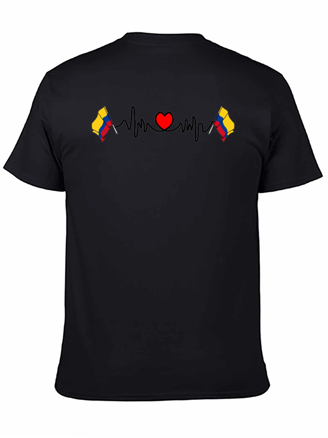 Colombia Flag Heartbeat Graphic T-Shirt