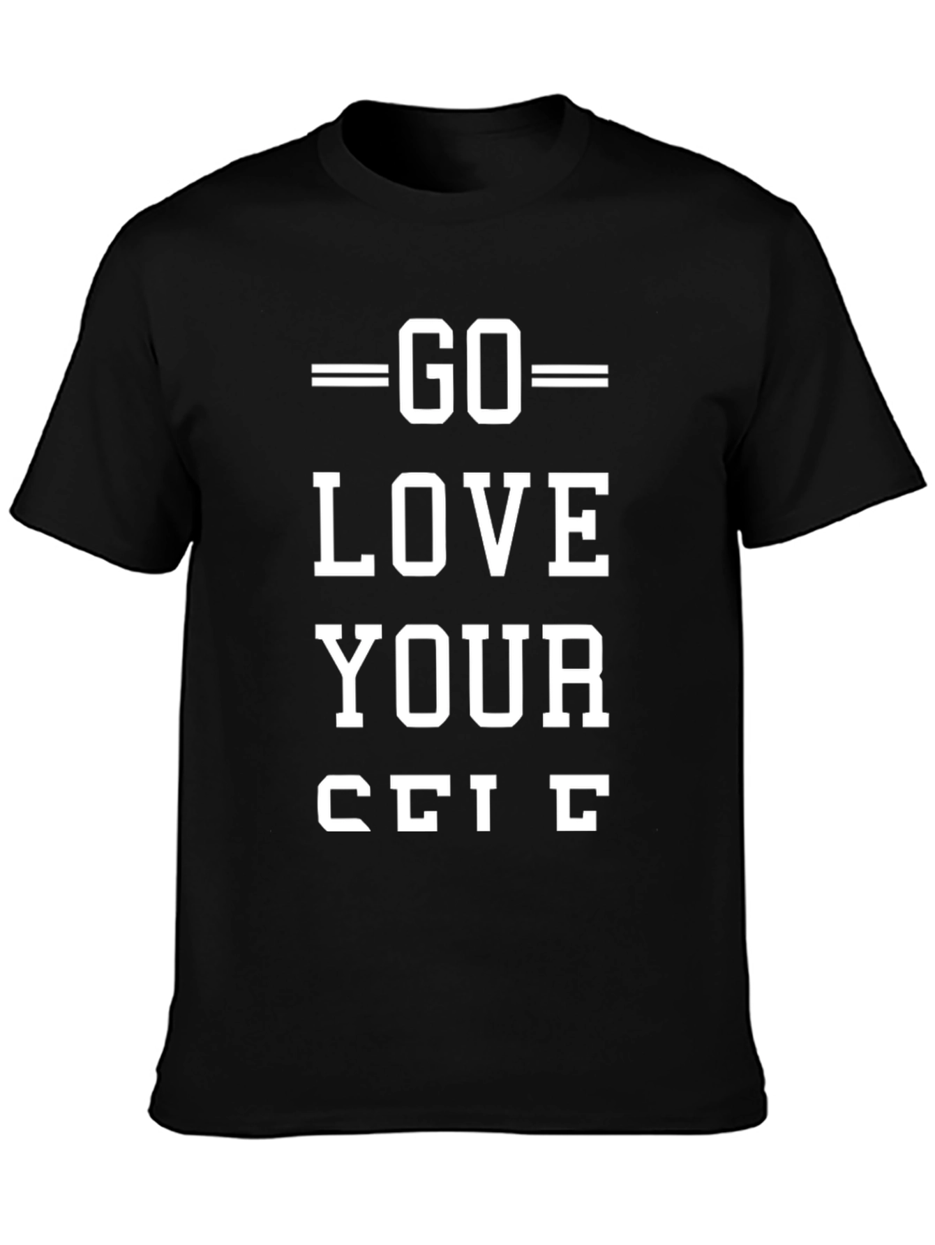 Go Love Yourself Black Graphic Tee