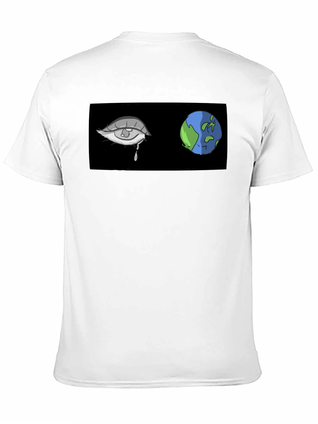 Teary Earth Graphic Tee - Black Comfort Fit