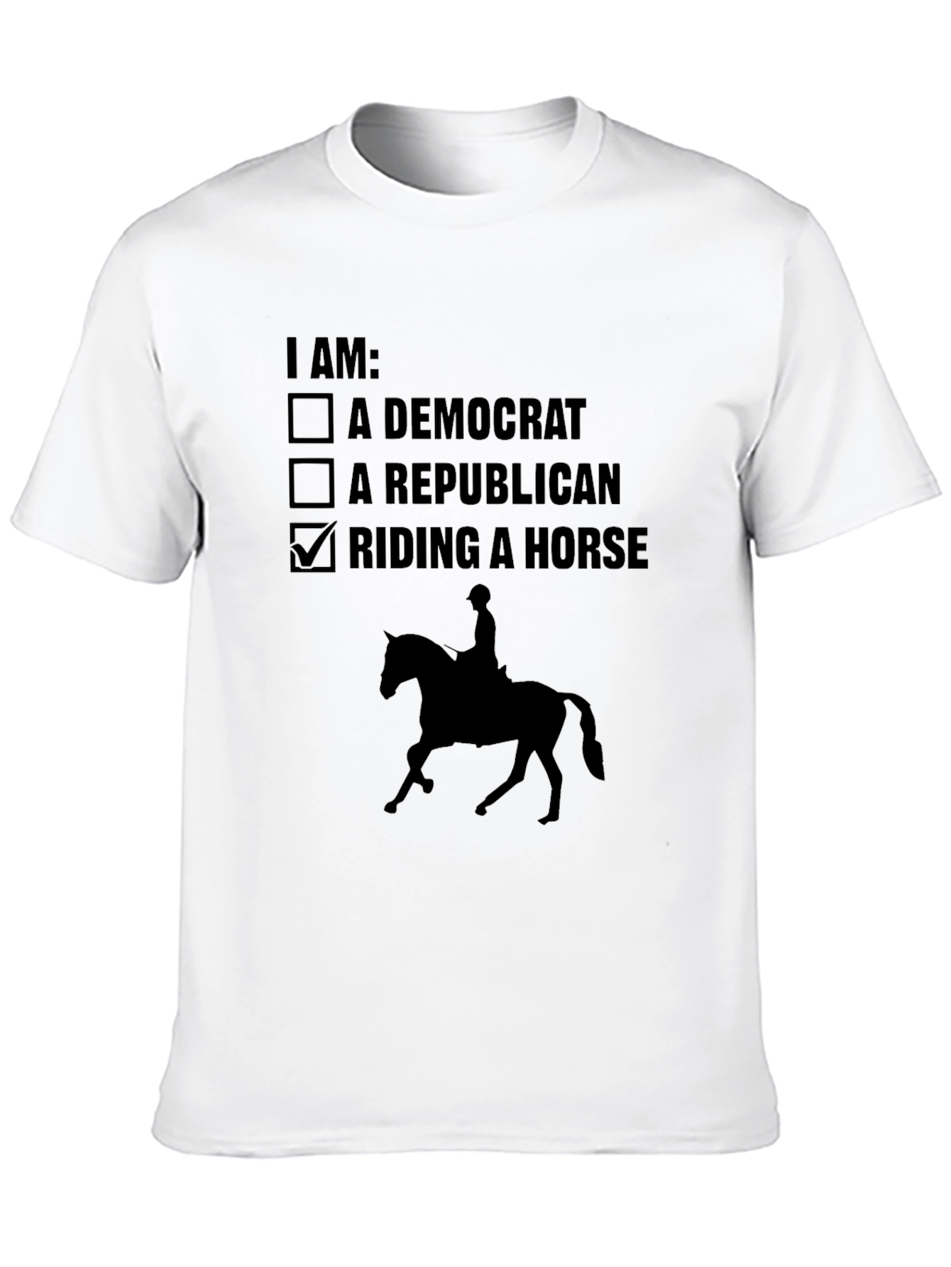 Funny Horse Riding T-Shirt - Political Humor